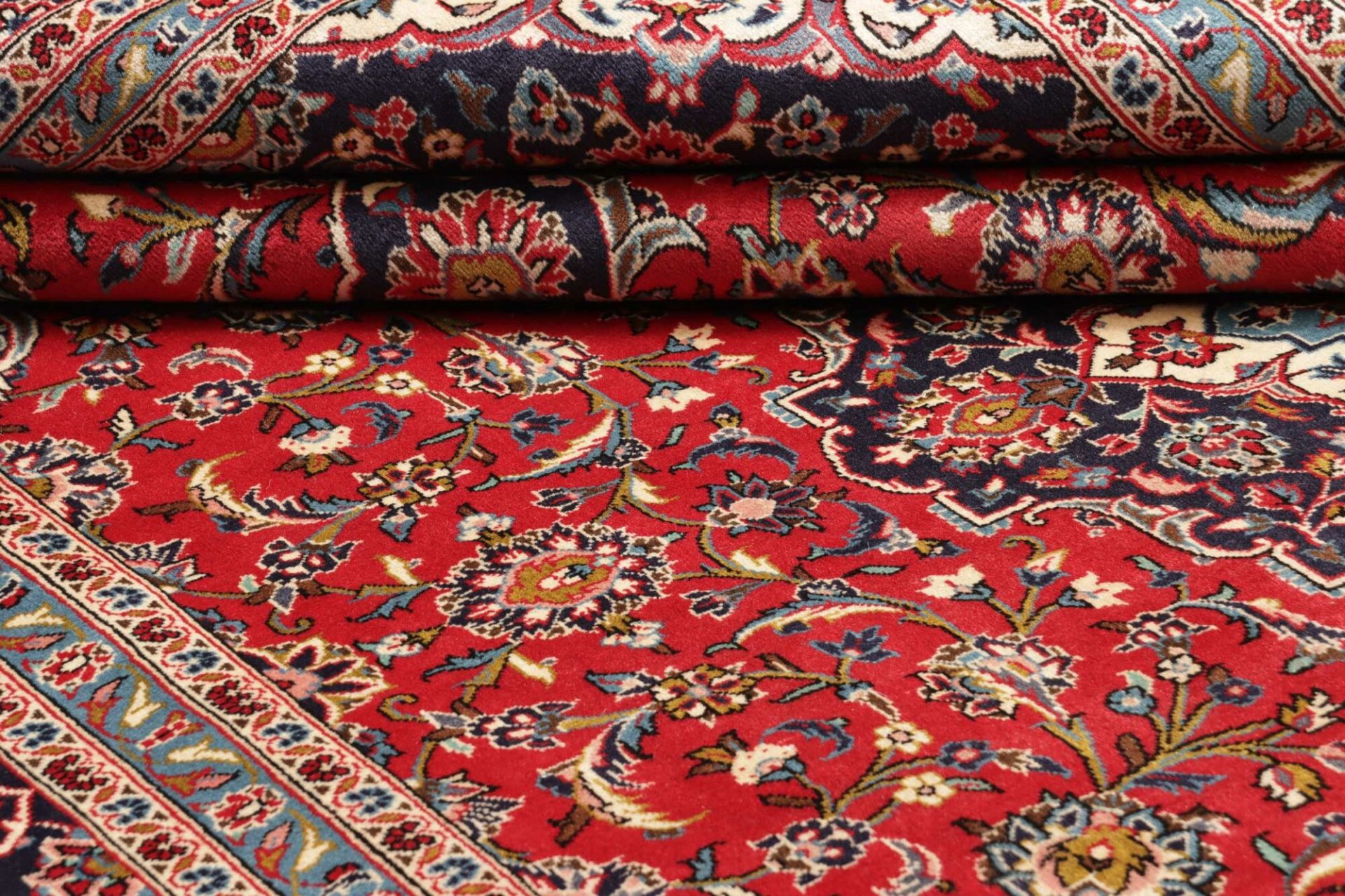 Handgeknüpfter Kashan Perserteppich 246 × 351 cm