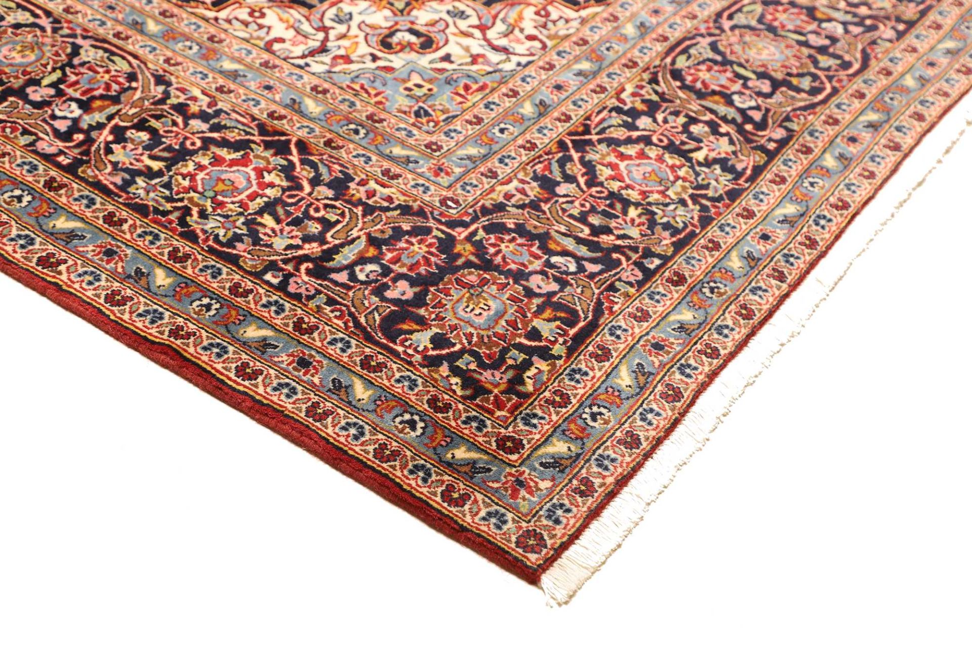 Kashan Perserteppich 257 × 375 cm aus Wolle, handgeknüpft
