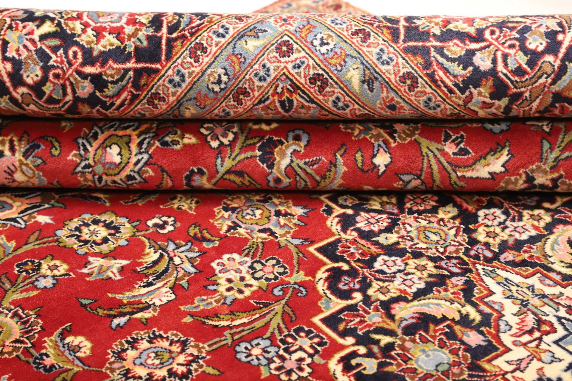 Kashan Perserteppich 257 × 375 cm aus Wolle, handgeknüpft