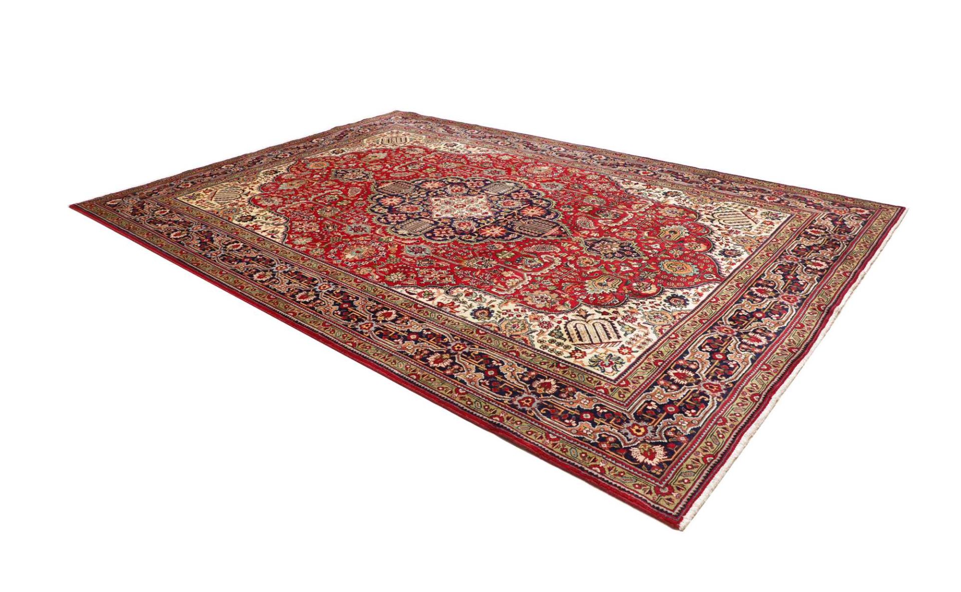 Täbriz Perserteppich 256 × 363 cm aus Wolle, handgeknüpft