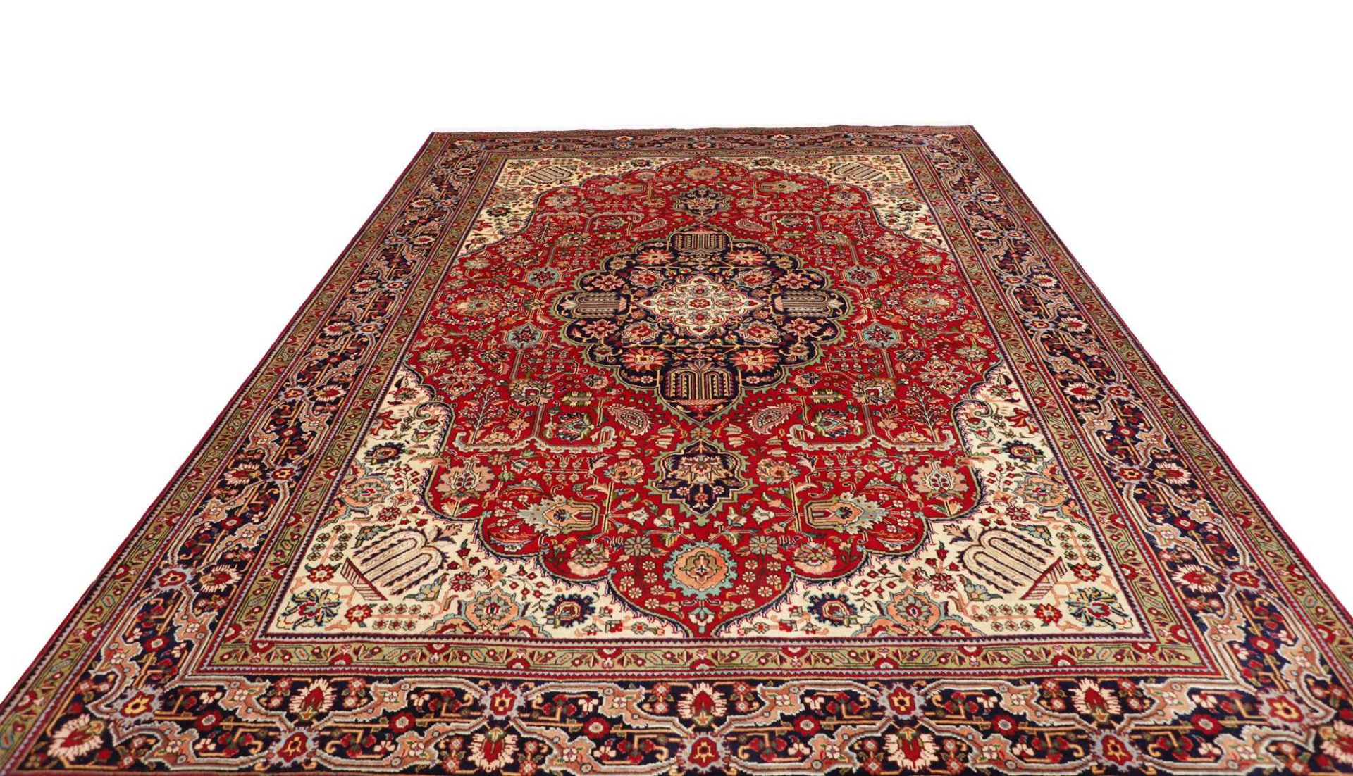 Täbriz Perserteppich 256 × 363 cm aus Wolle, handgeknüpft