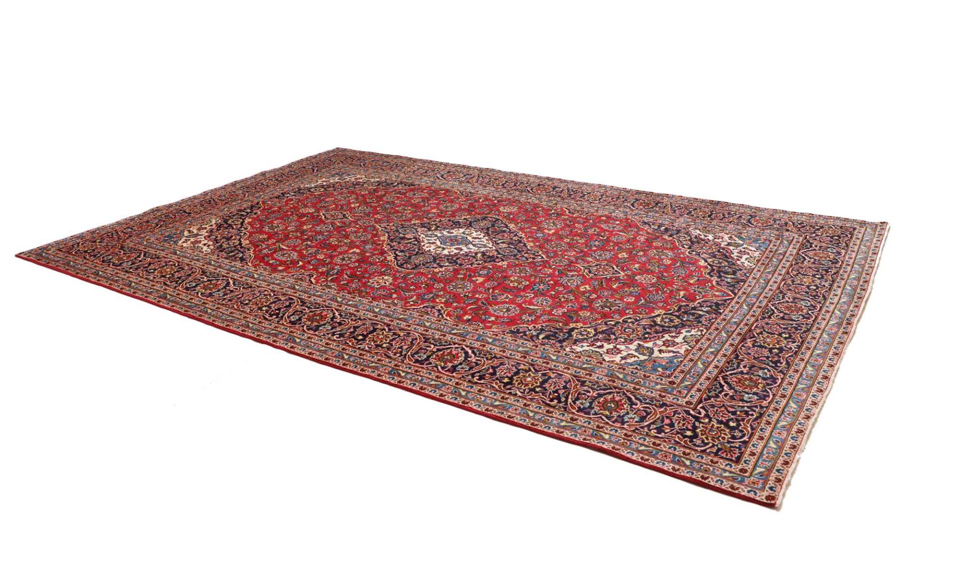 Kashan Perserteppich 251 × 364 cm aus Wolle, handgeknüpft