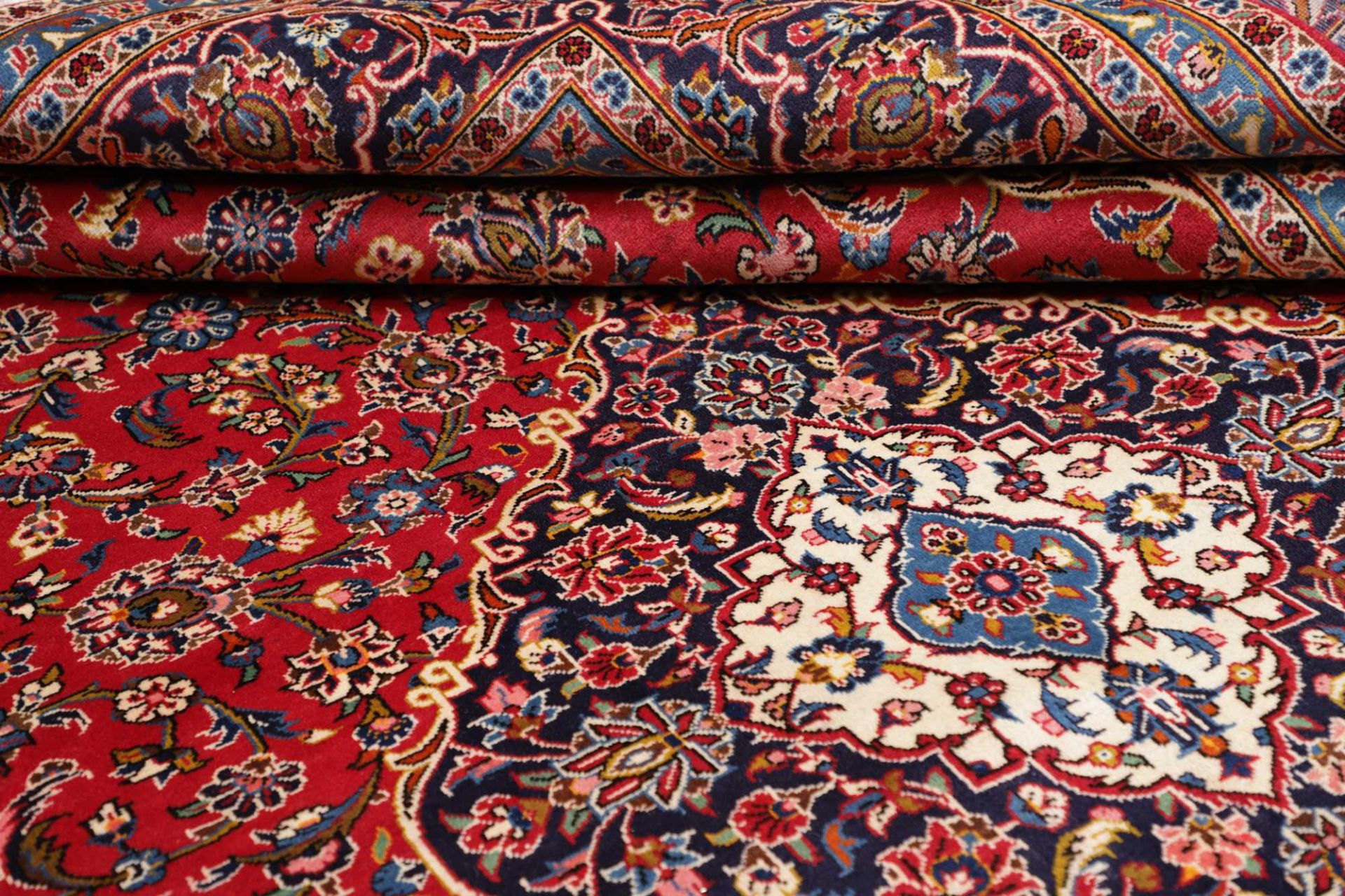 Kashan Perserteppich 251 × 364 cm aus Wolle, handgeknüpft