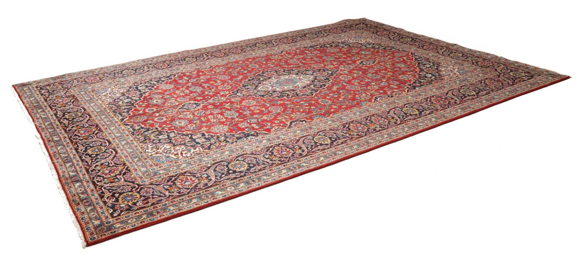 Handgeknüpfter Kashan Perserteppich, 248 × 357 cm, Wolle