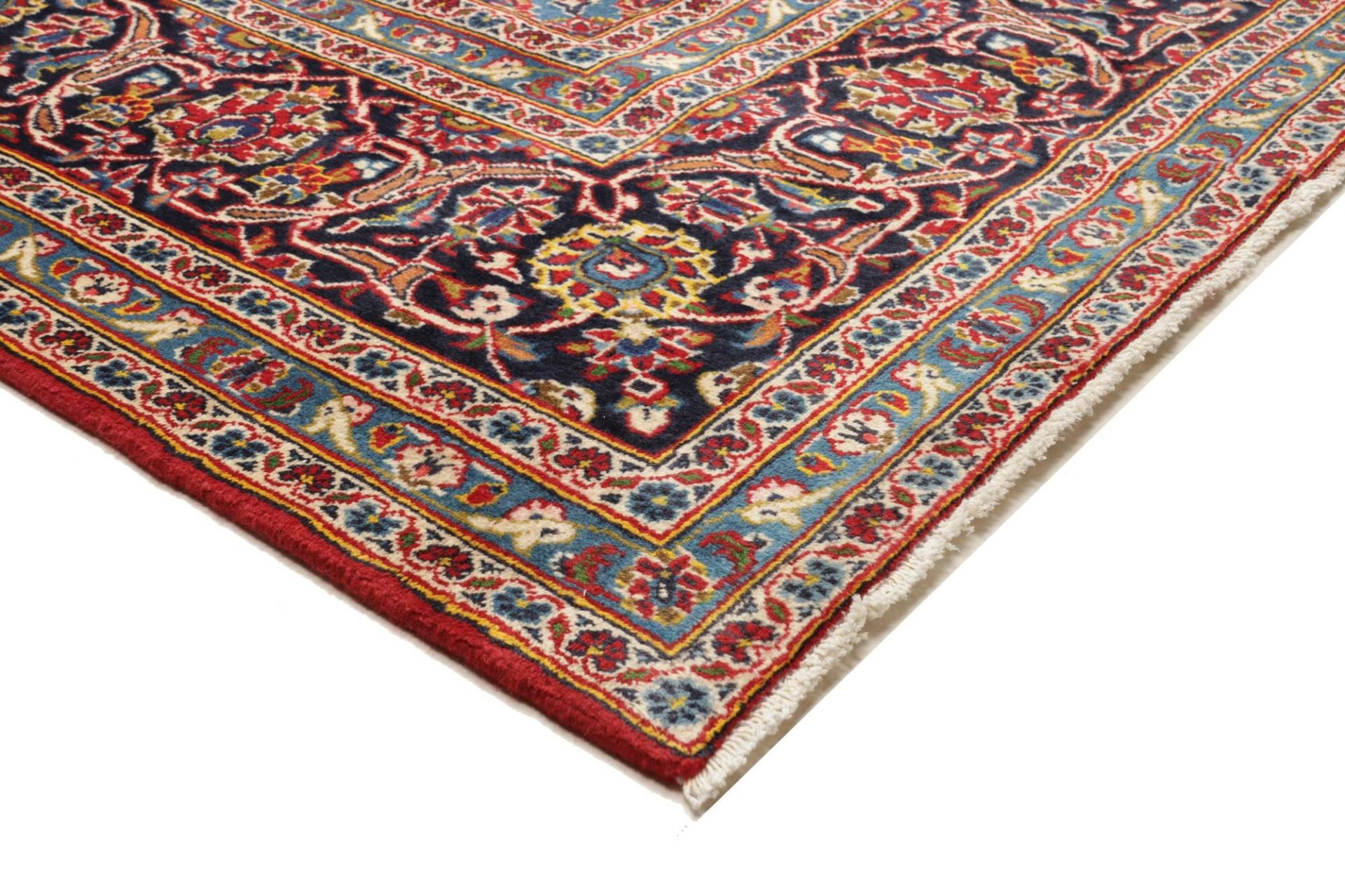 Handgeknüpfter Kashan Perserteppich, 248 × 357 cm, Wolle