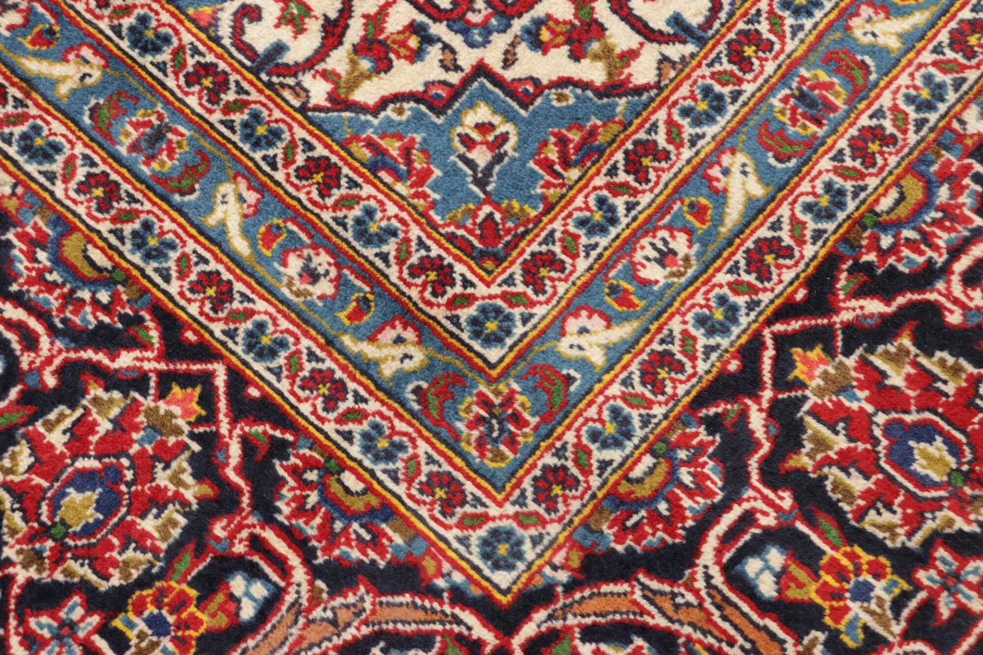 Handgeknüpfter Kashan Perserteppich, 248 × 357 cm, Wolle