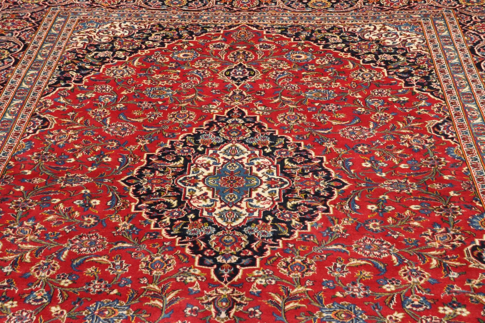 Handgeknüpfter Kashan Perserteppich, 248 × 357 cm, Wolle