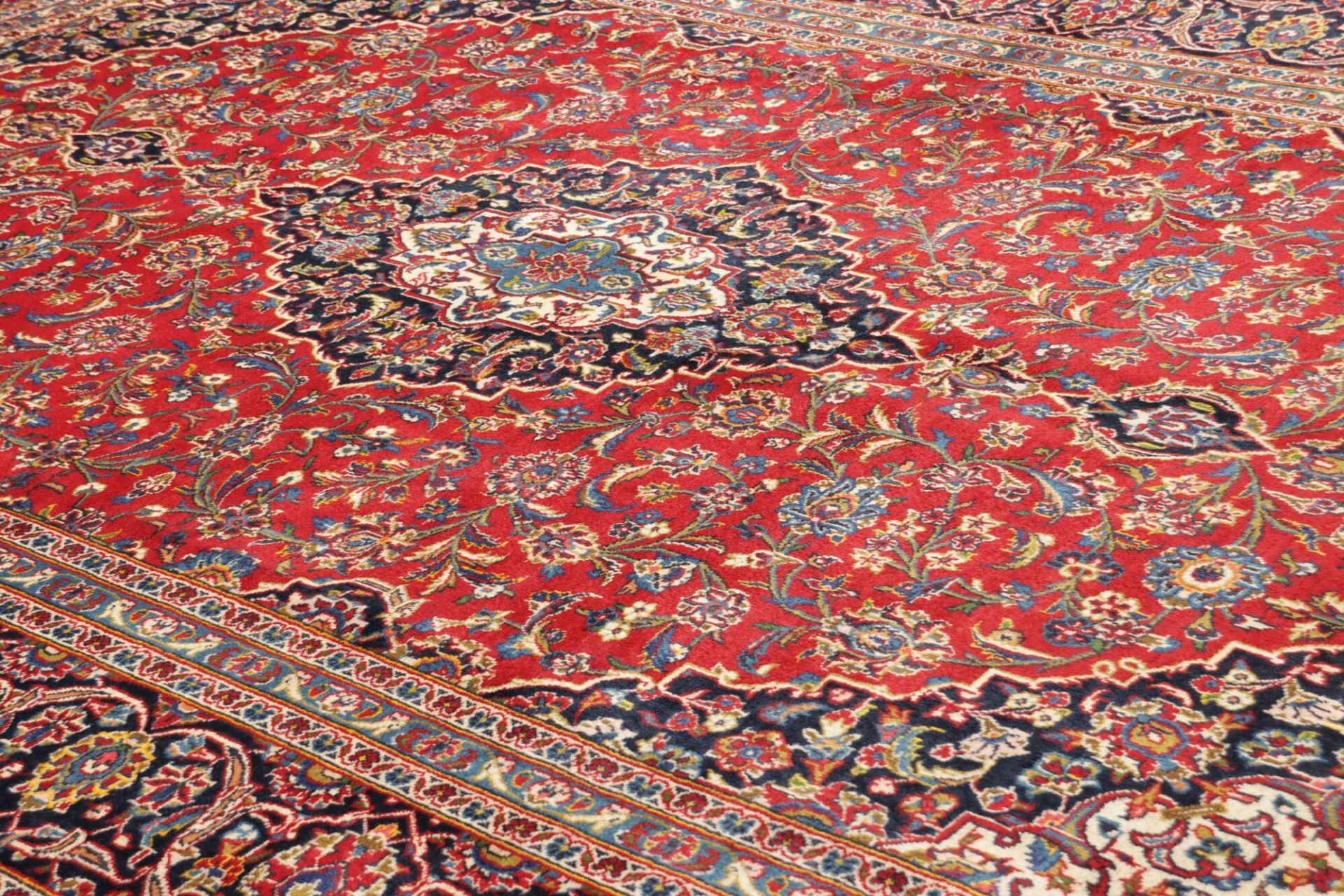 Handgeknüpfter Kashan Perserteppich, 248 × 357 cm, Wolle