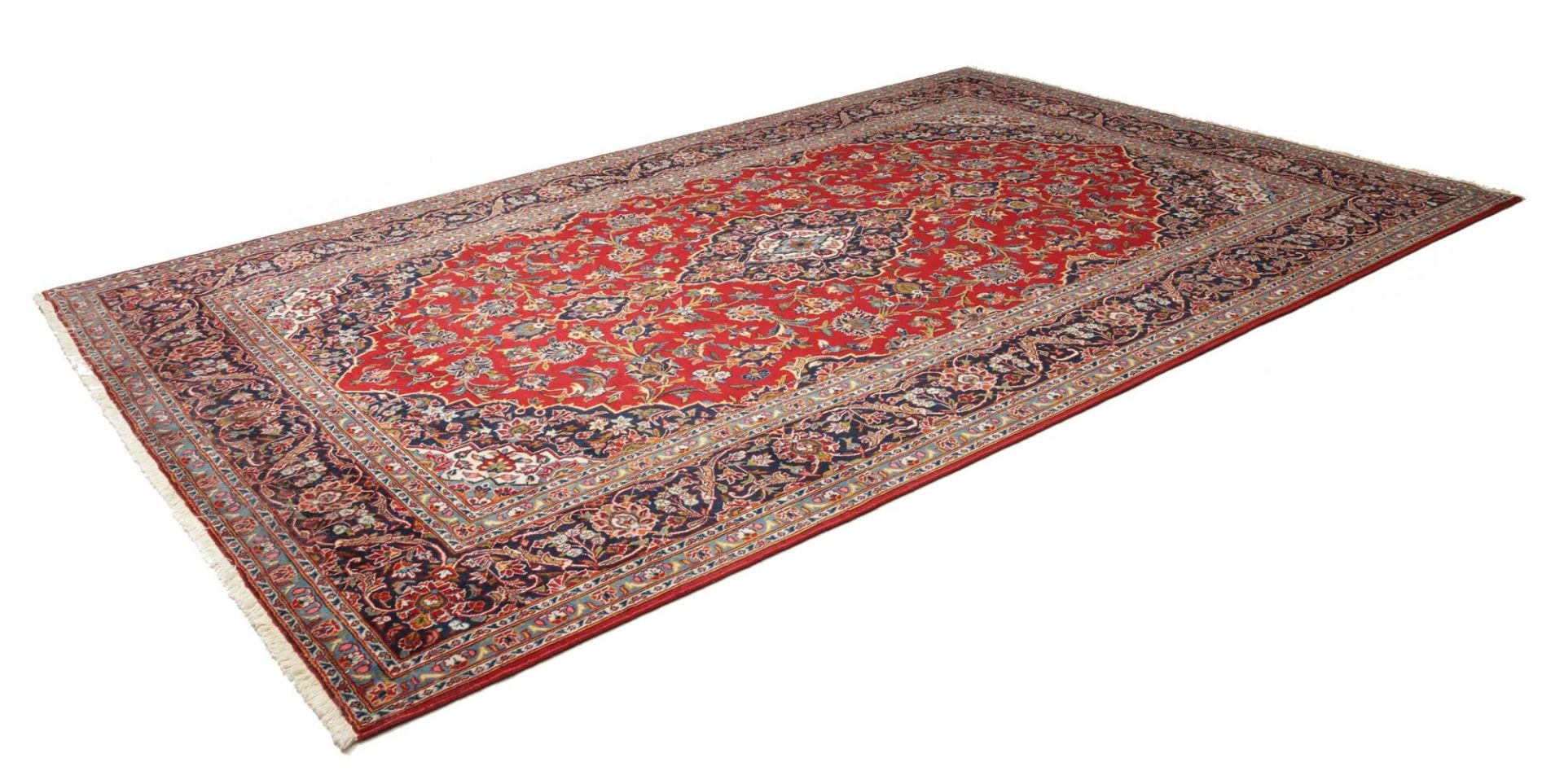 Kashan Perserteppich 246 × 371 cm aus Wolle, handgeknüpft