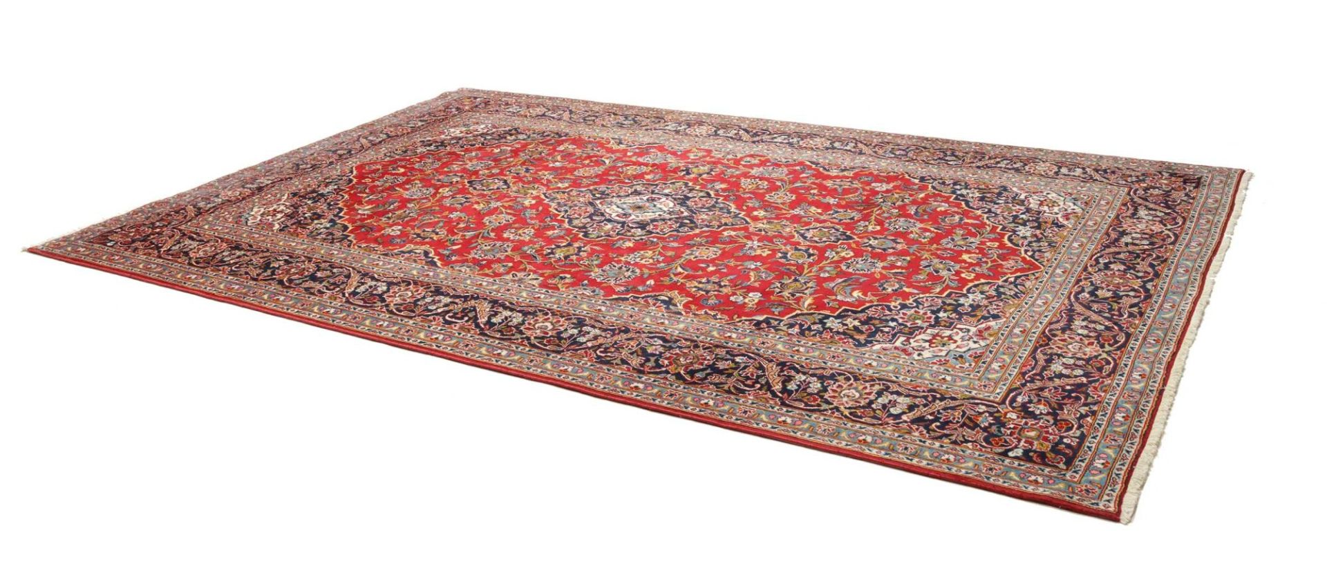 Kashan Perserteppich 246 × 371 cm aus Wolle, handgeknüpft