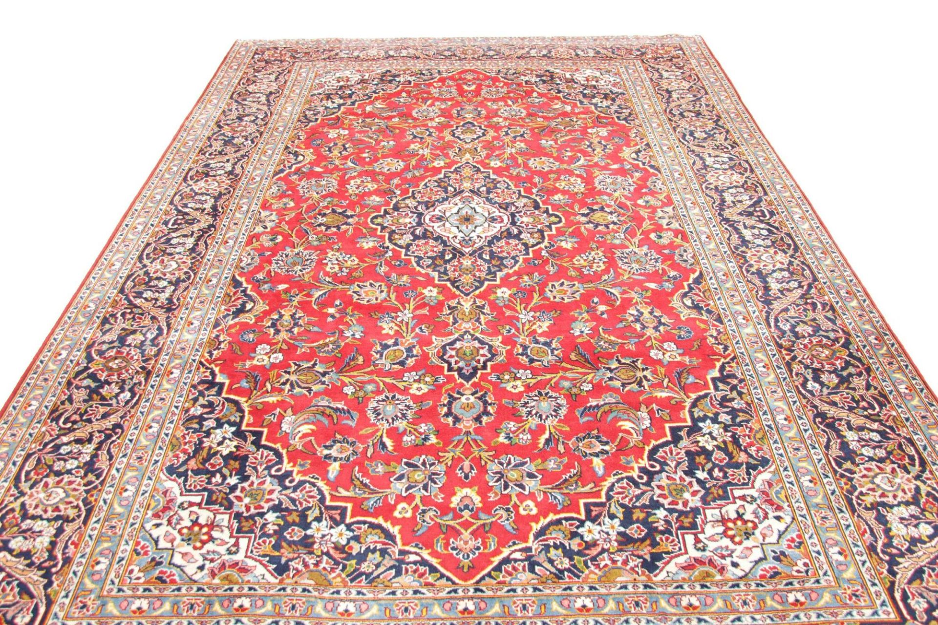 Kashan Perserteppich 246 × 371 cm aus Wolle, handgeknüpft