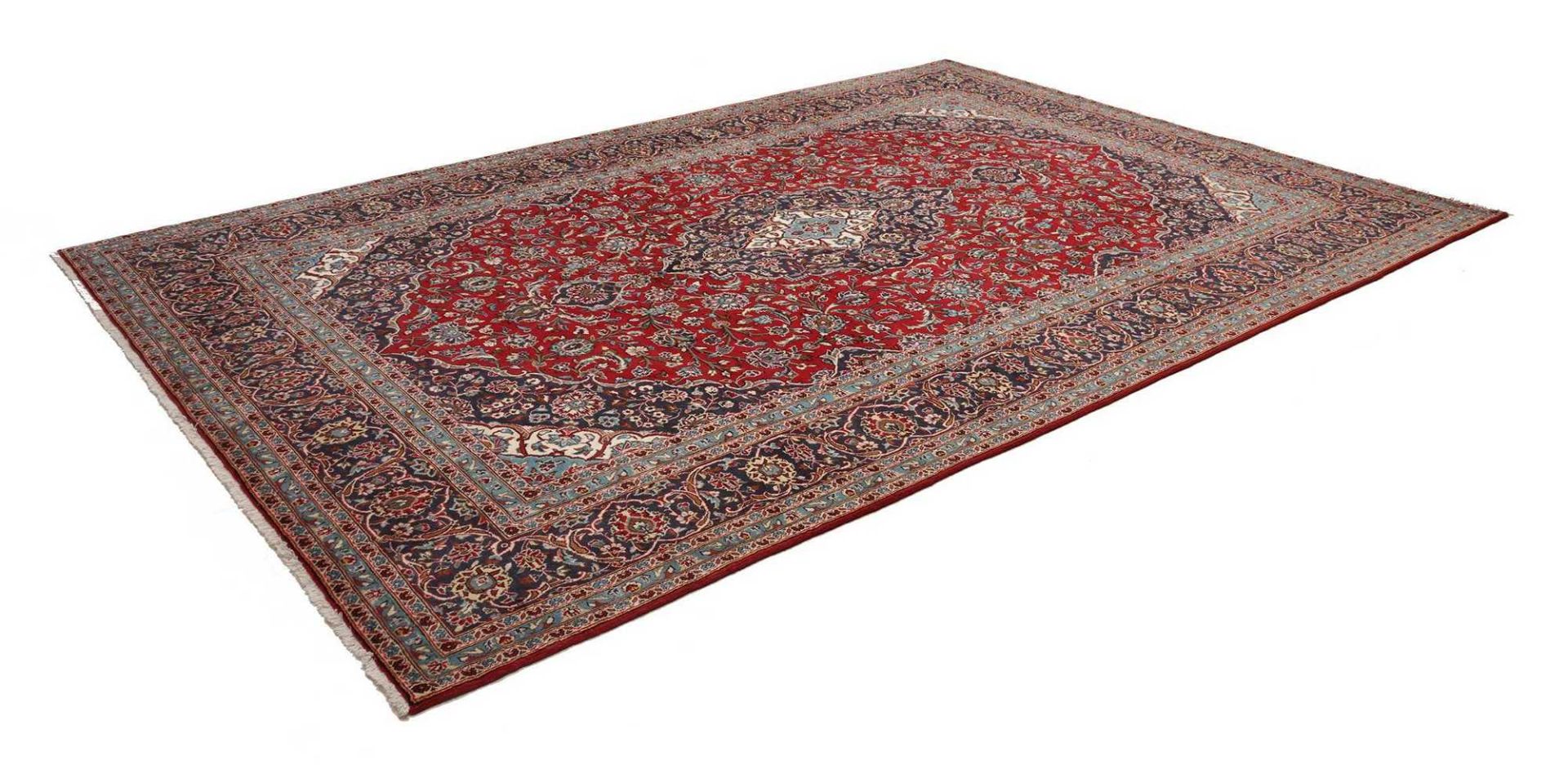 Handgeknüpfter Kashan Perserteppich, 244 × 351 cm, Wolle
