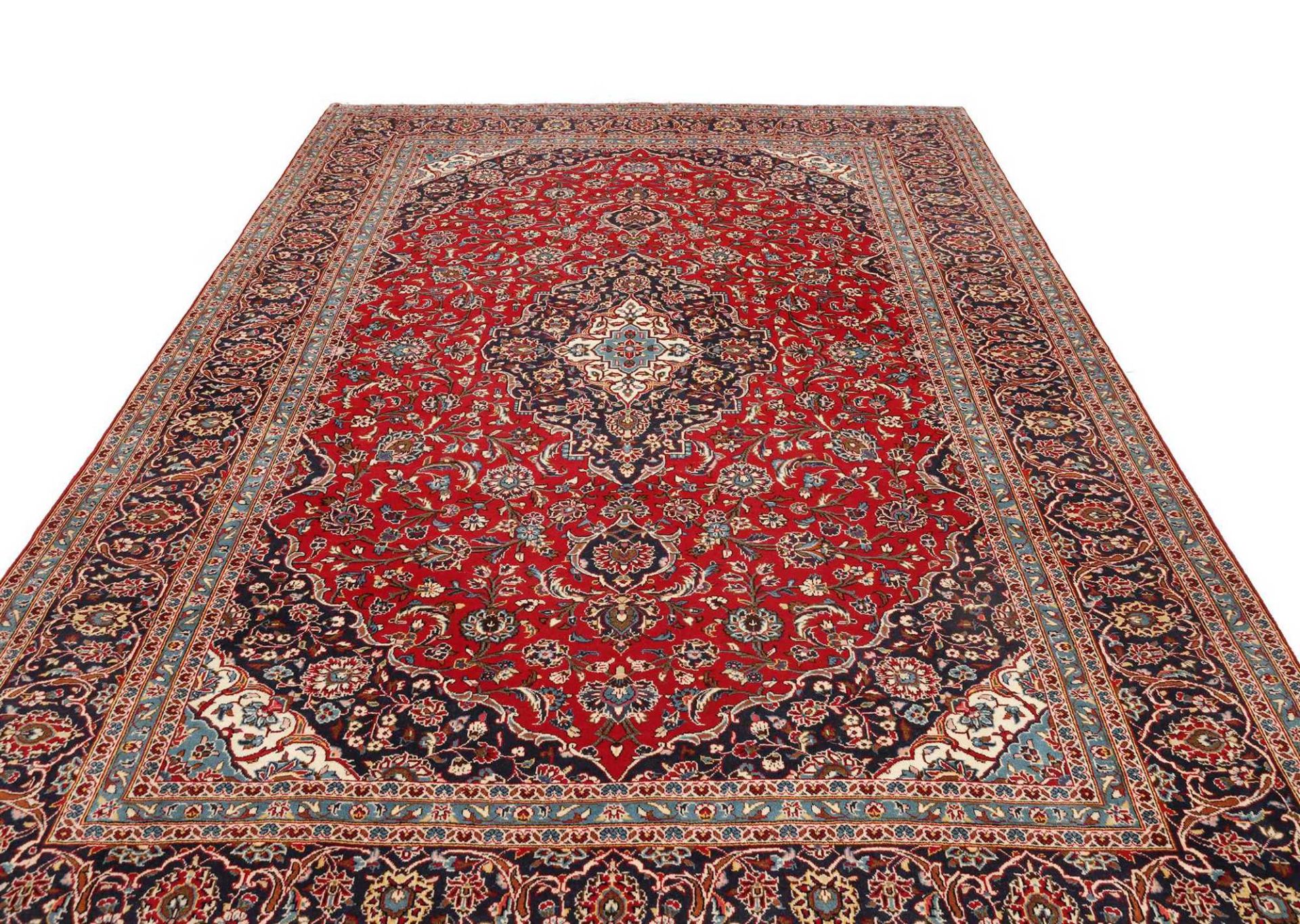 Handgeknüpfter Kashan Perserteppich, 244 × 351 cm, Wolle