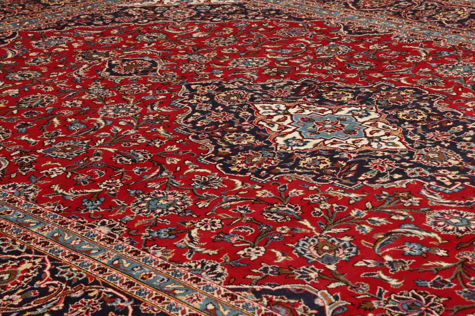 Handgeknüpfter Kashan Perserteppich, 244 × 351 cm, Wolle