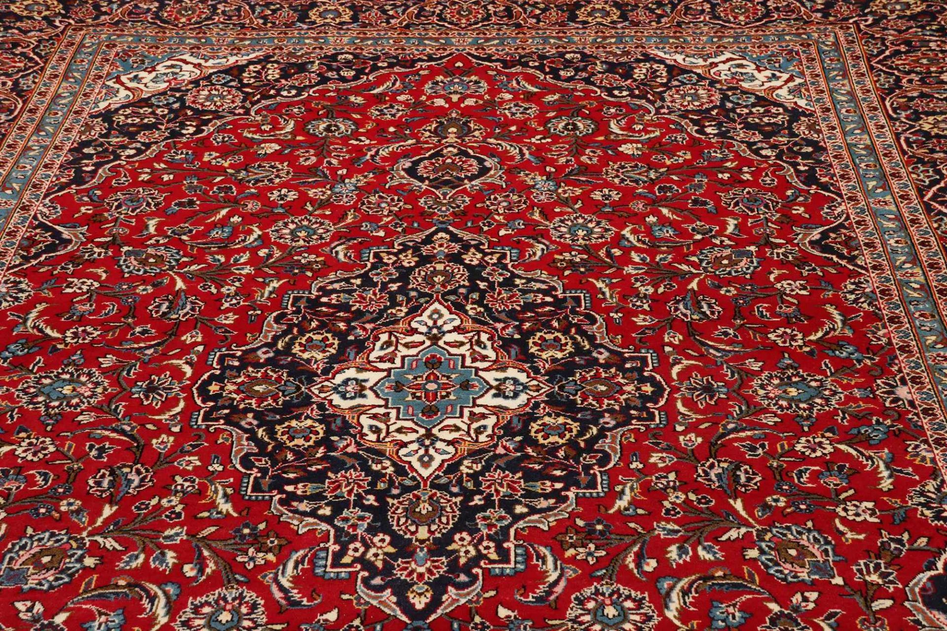 Handgeknüpfter Kashan Perserteppich, 244 × 351 cm, Wolle