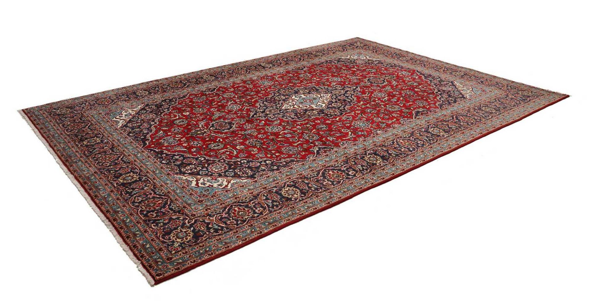 Handgeknüpfter Kashan Perserteppich, 247 × 359 cm, Wolle