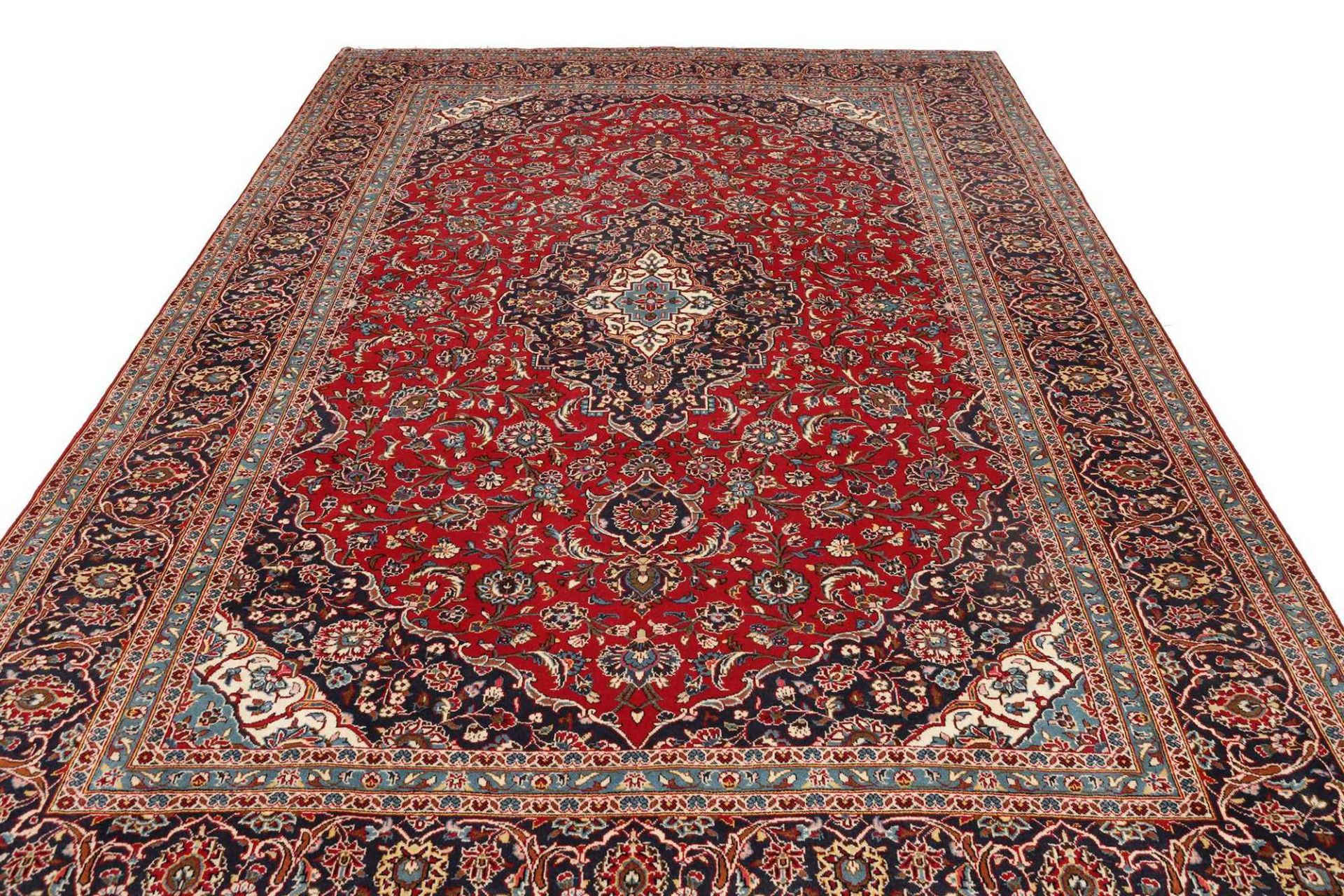 Handgeknüpfter Kashan Perserteppich, 247 × 359 cm, Wolle