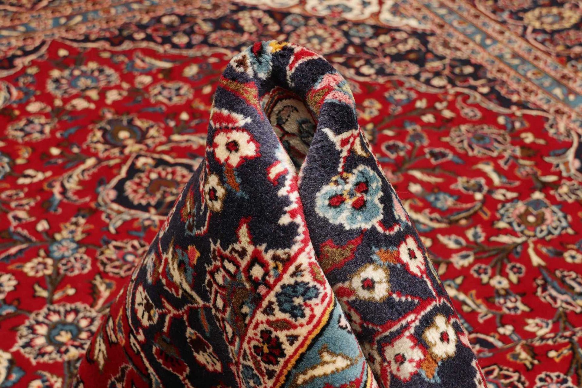 Handgeknüpfter Kashan Perserteppich, 247 × 359 cm, Wolle