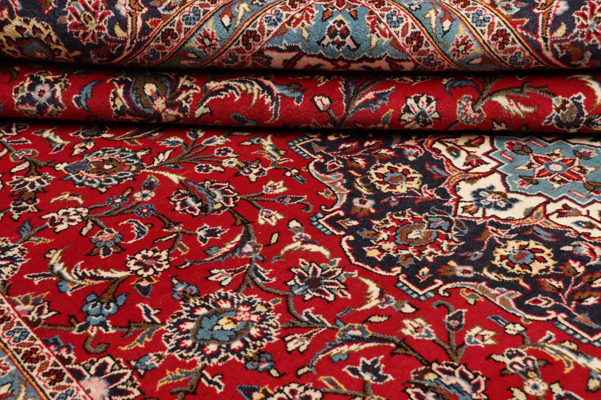 Handgeknüpfter Kashan Perserteppich, 247 × 359 cm, Wolle