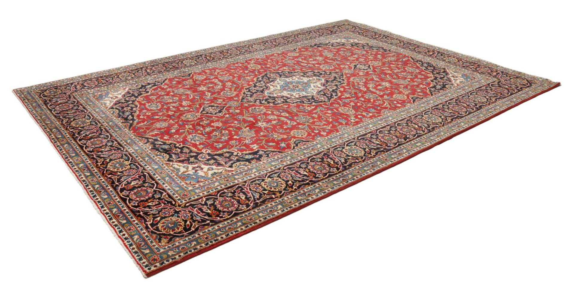 Handgeknüpfter Kashan Perserteppich 249 × 346 cm