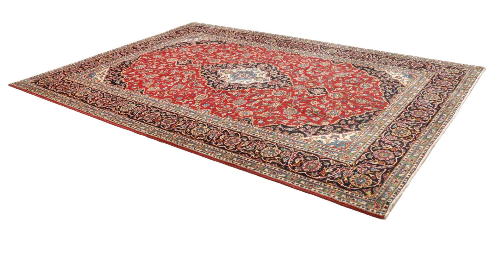 Handgeknüpfter Kashan Perserteppich 249 × 346 cm