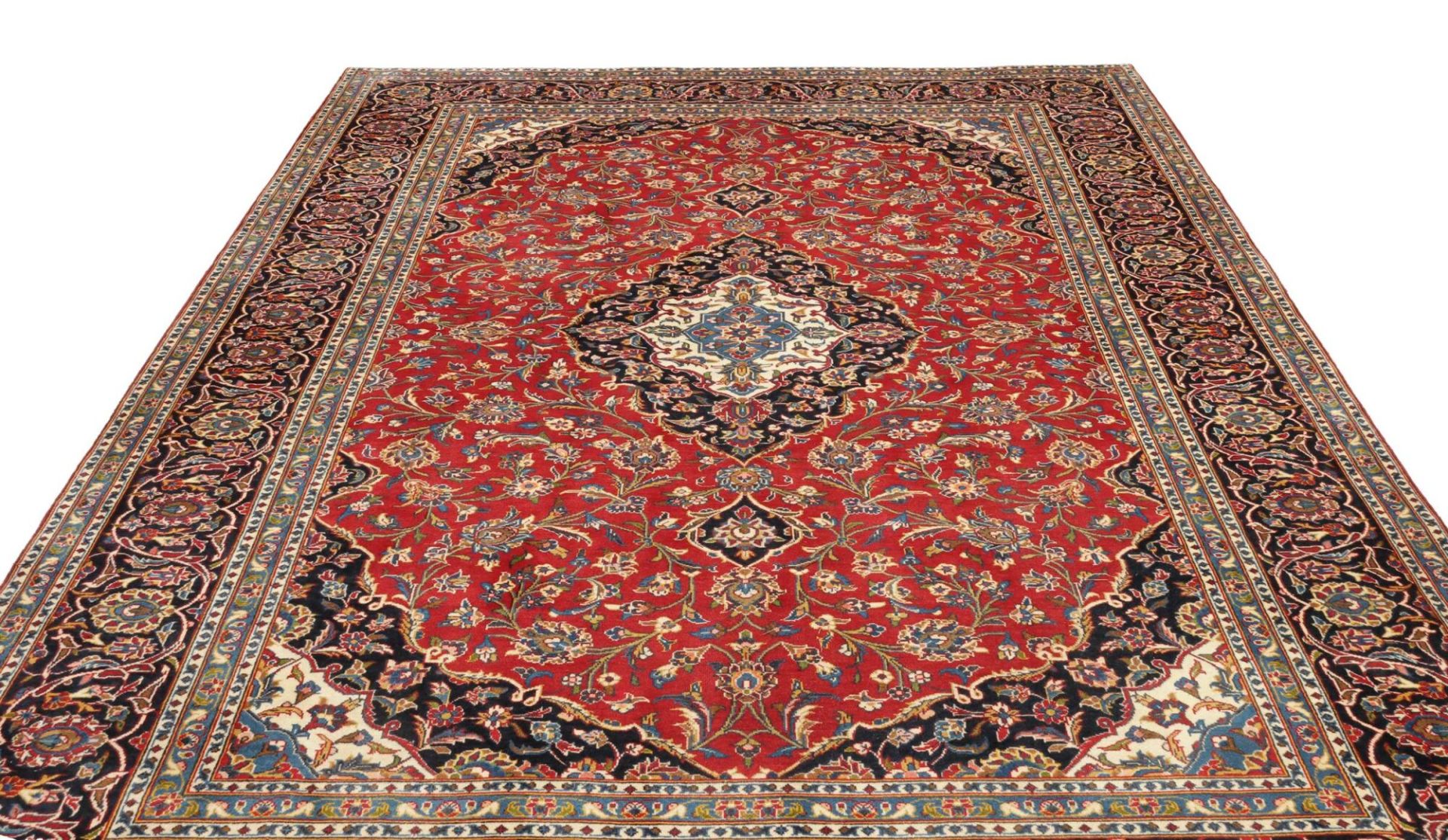 Handgeknüpfter Kashan Perserteppich 249 × 346 cm