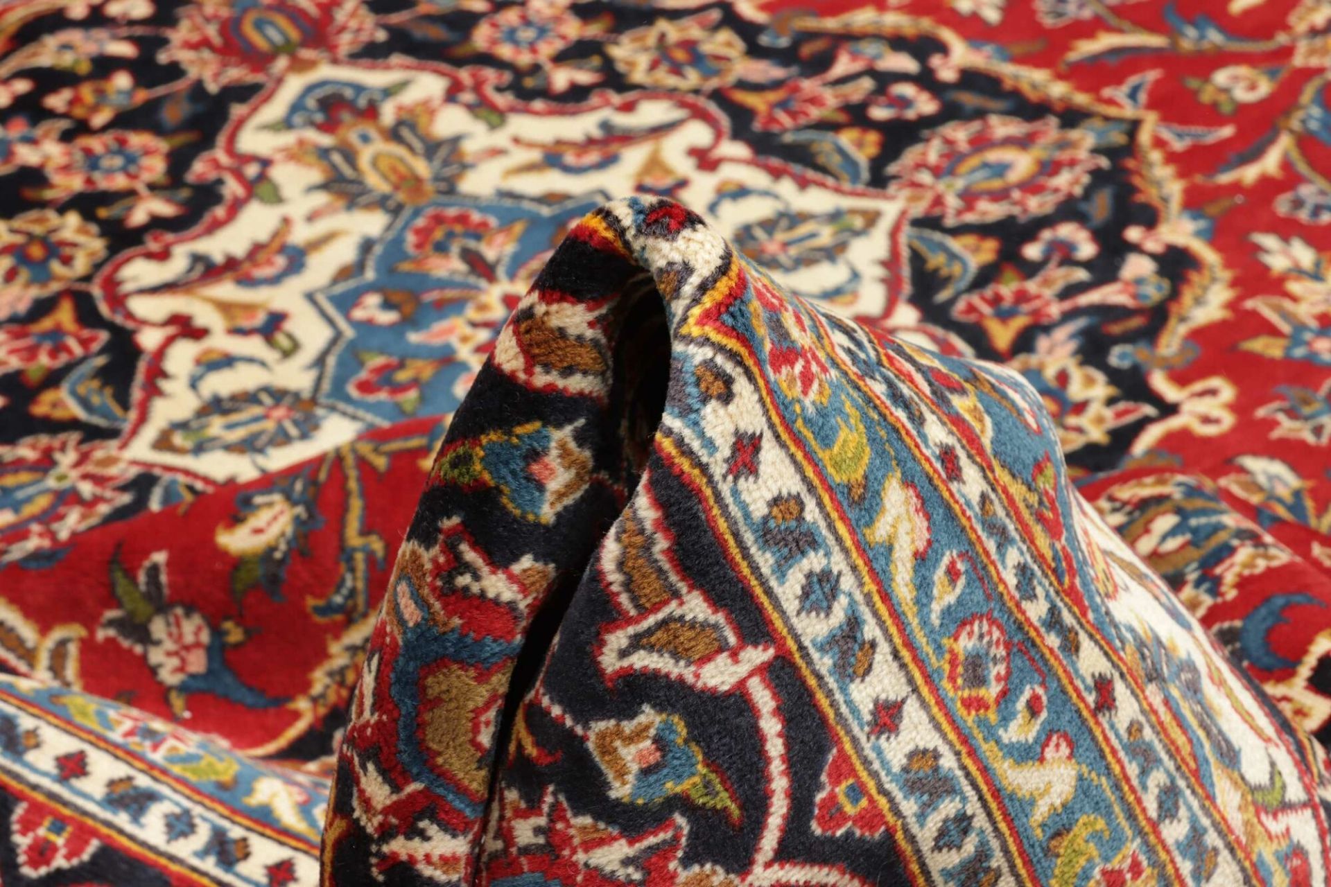 Handgeknüpfter Kashan Perserteppich 249 × 346 cm