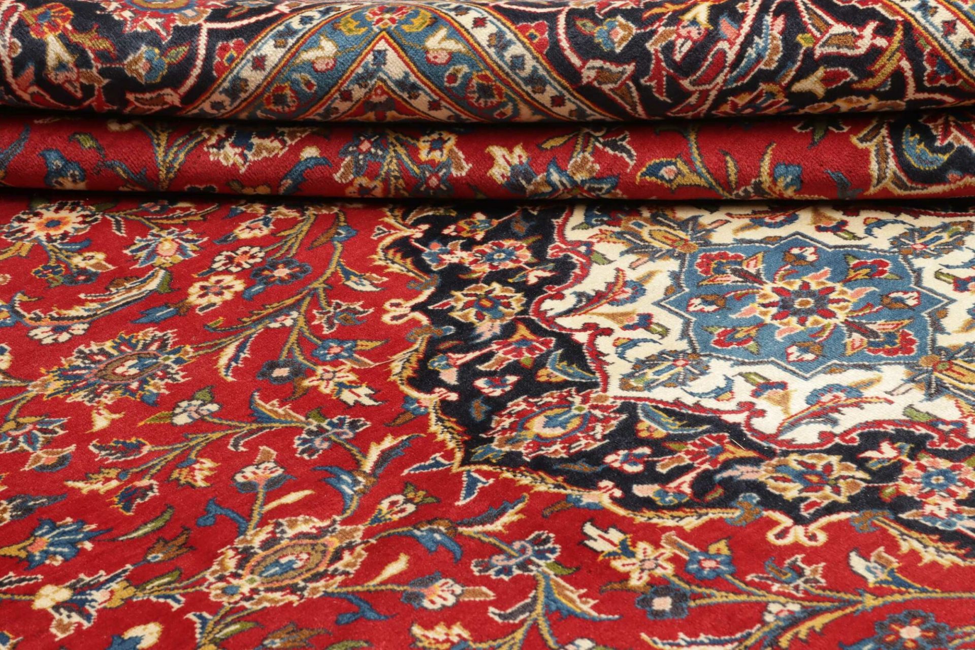 Handgeknüpfter Kashan Perserteppich 249 × 346 cm