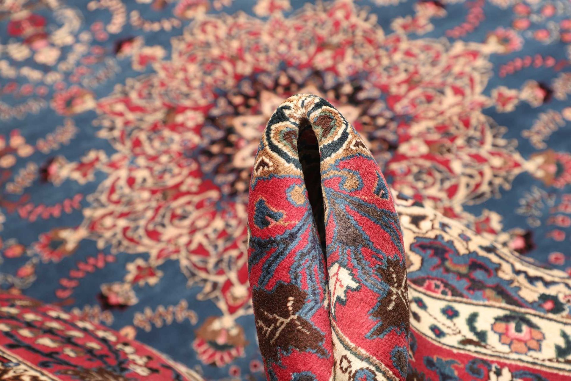 Handgeknüpfter Kashan Perserteppich, 247 × 349 cm, Wolle