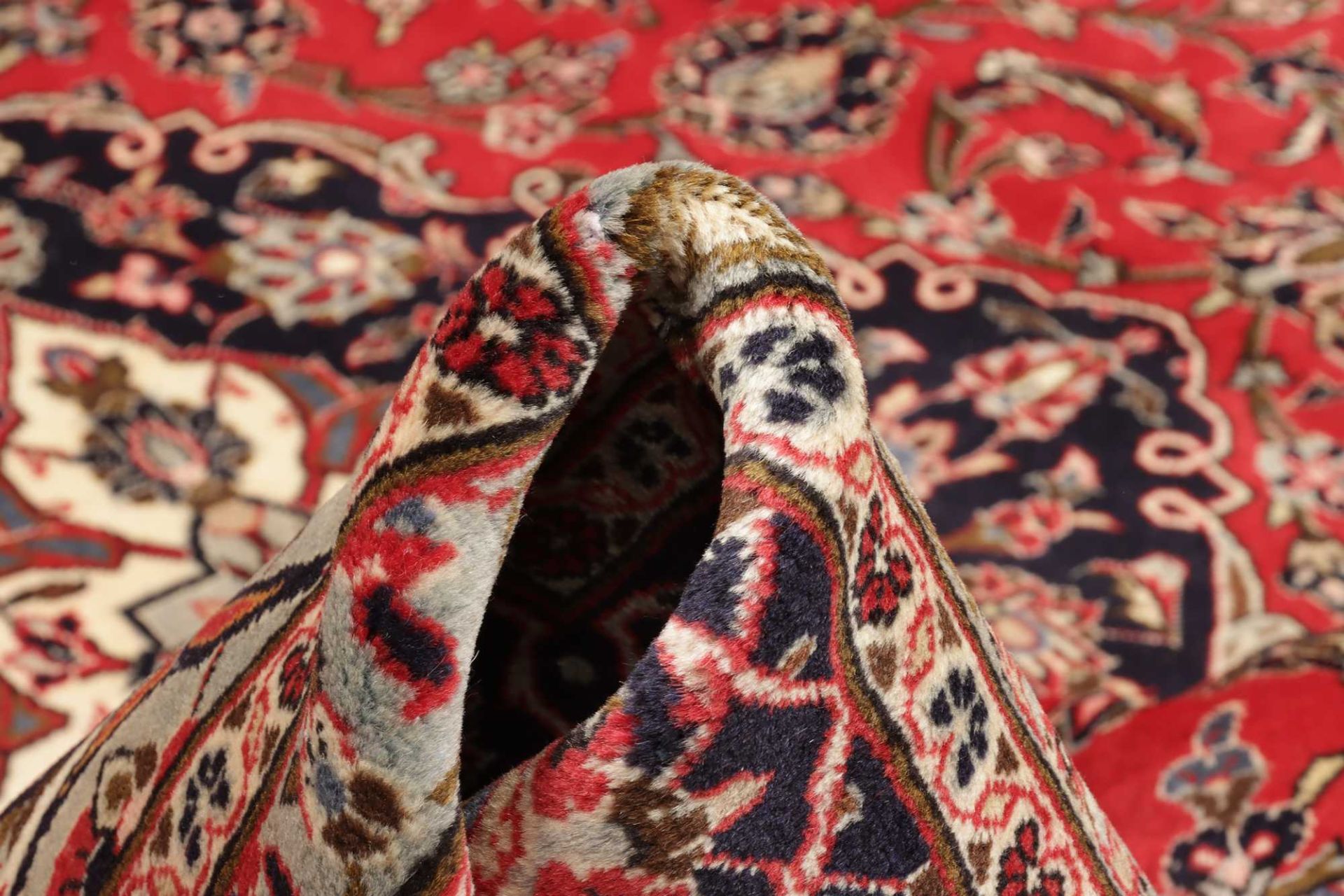 Kashan Perserteppich 243 × 356 cm aus Wolle, handgeknüpft
