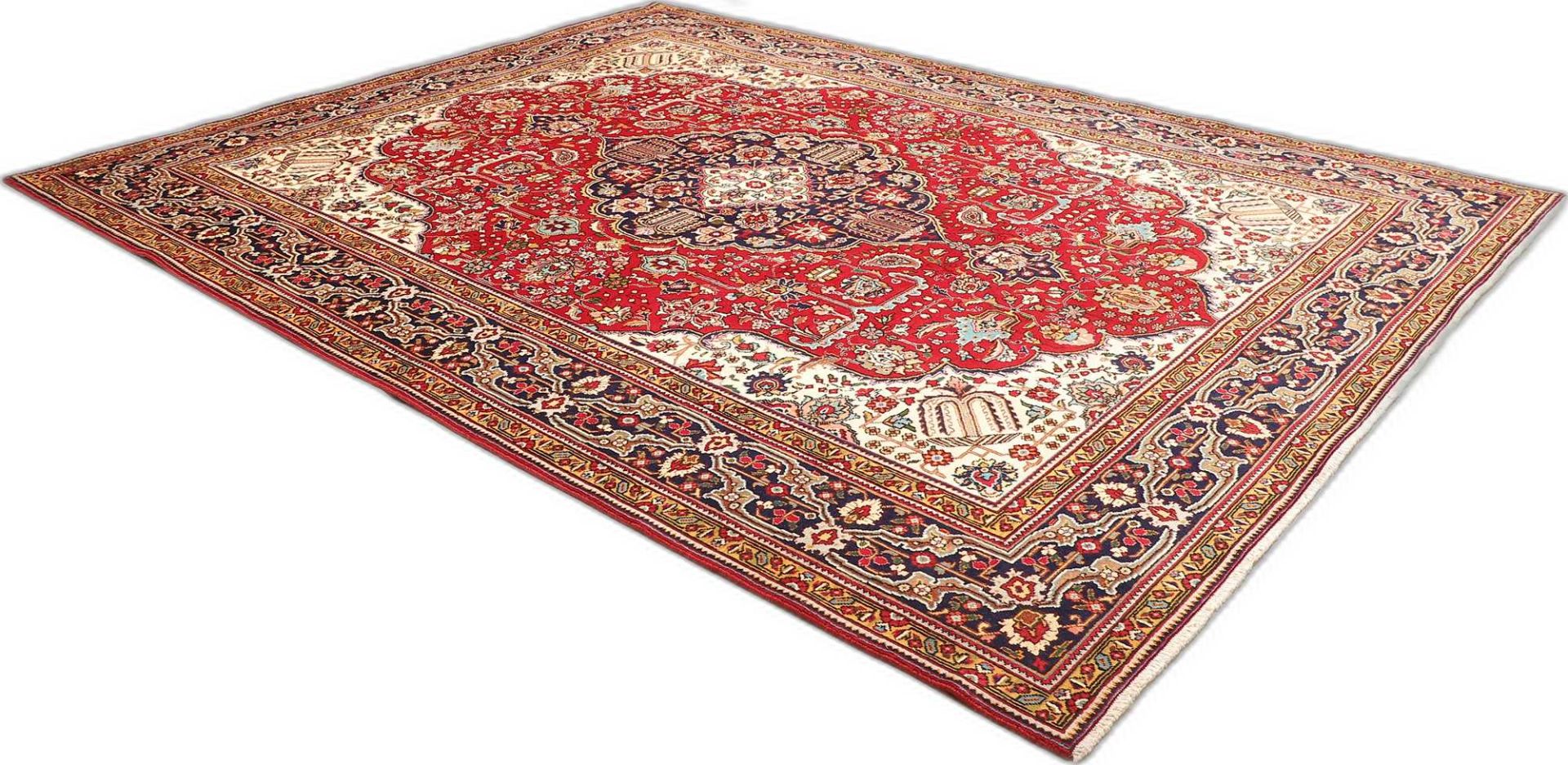 Handgeknüpfter Täbriz Perserteppich, 257 × 337 cm, Wolle