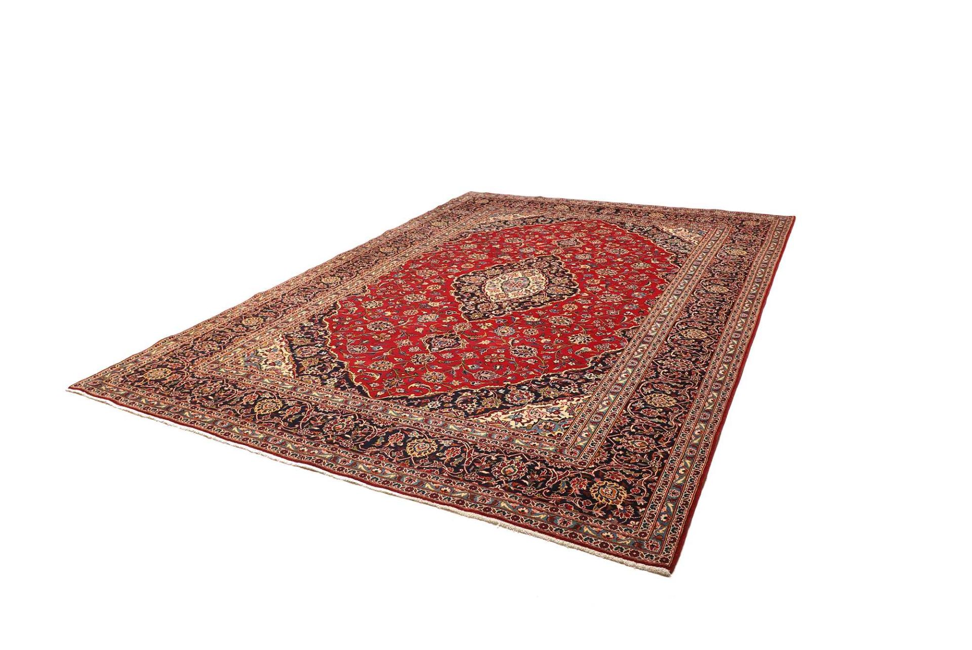 Kashan Perserteppich 261 × 349 cm aus Wolle, handgeknüpft