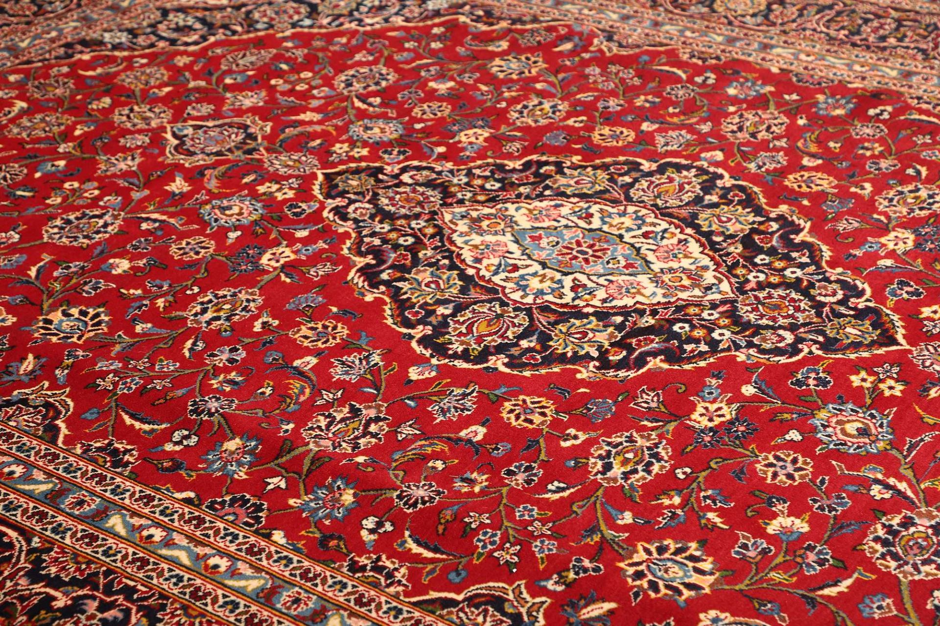 Kashan Perserteppich 261 × 349 cm aus Wolle, handgeknüpft
