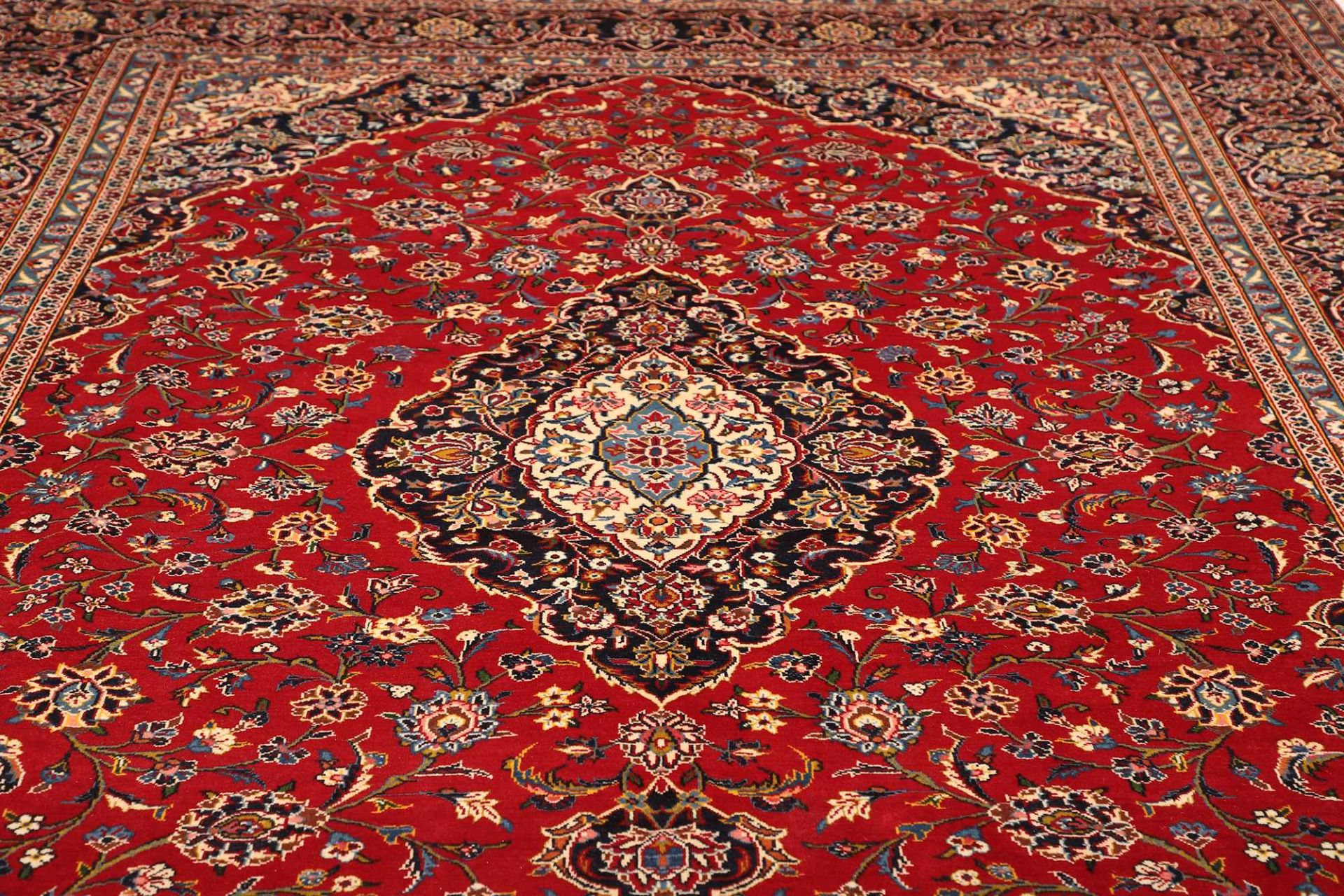 Kashan Perserteppich 261 × 349 cm aus Wolle, handgeknüpft