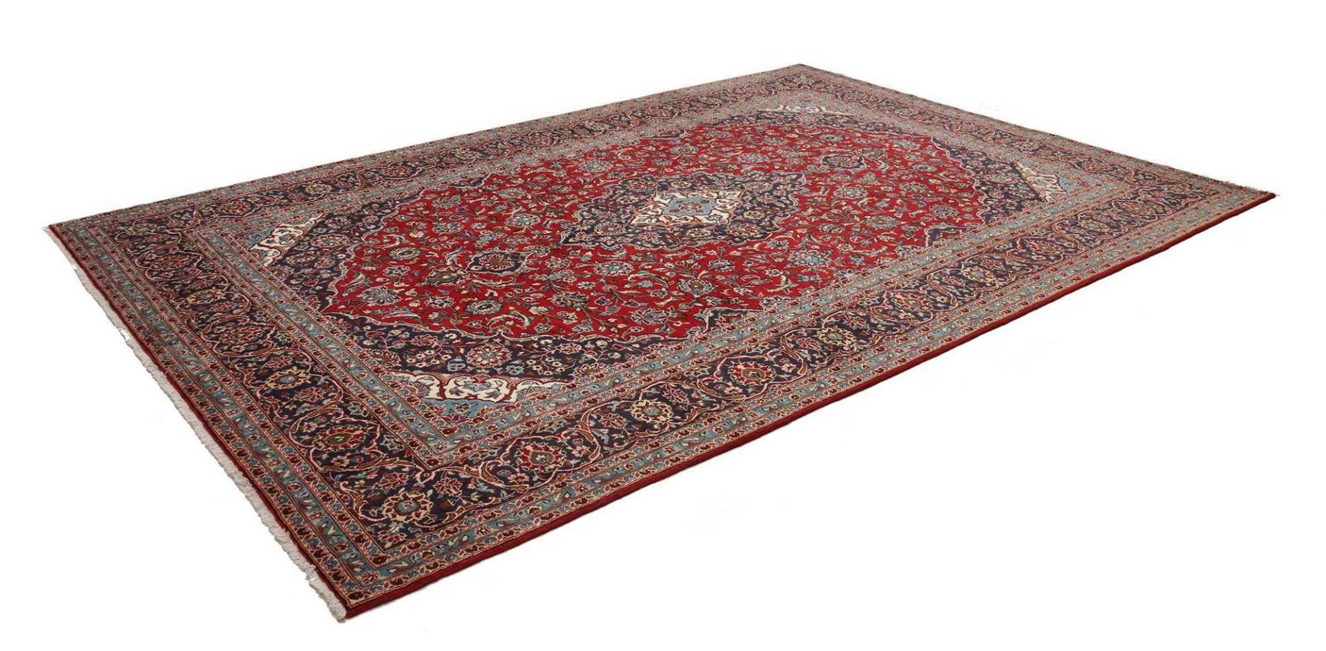 Kashan Perserteppich 244 × 362 cm aus Wolle, handgeknüpft