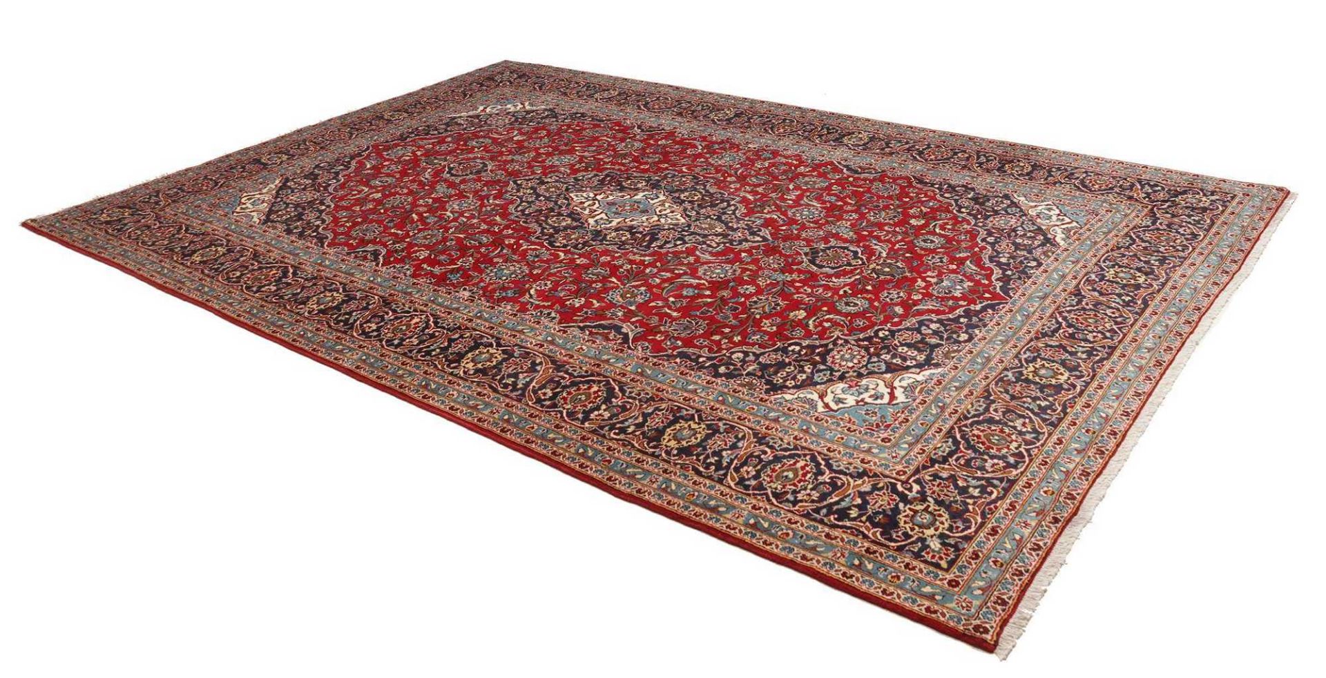 Kashan Perserteppich 244 × 362 cm aus Wolle, handgeknüpft