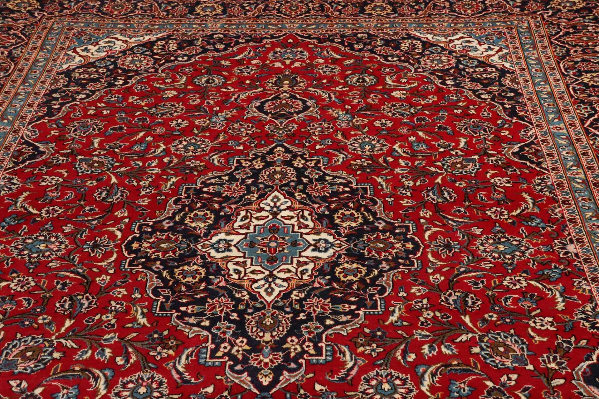 Kashan Perserteppich 244 × 362 cm aus Wolle, handgeknüpft