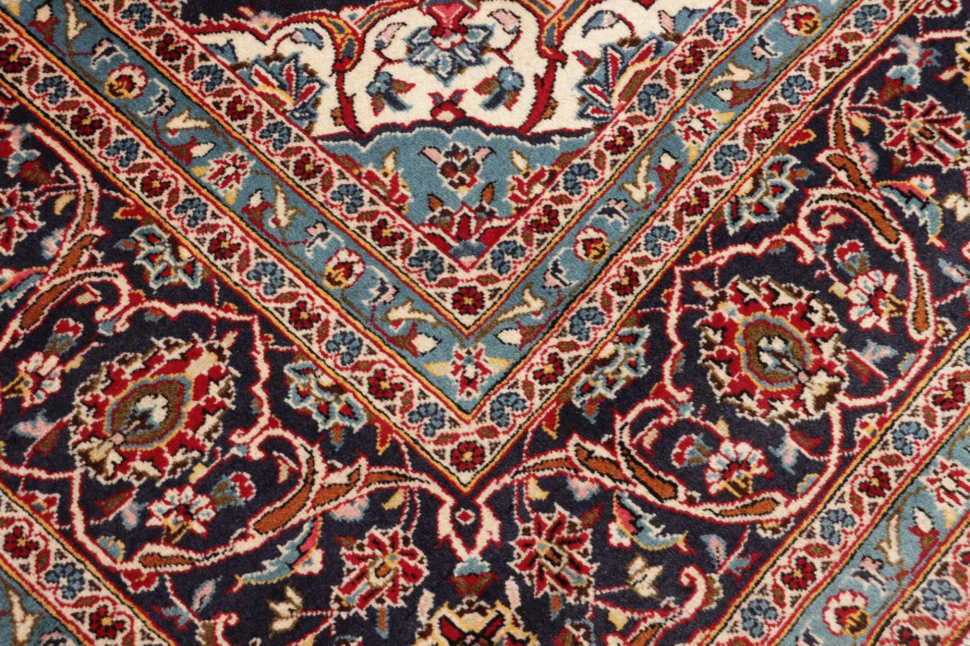 Handgeknüpfter Kashan Perserteppich, 253 × 343 cm, Wolle