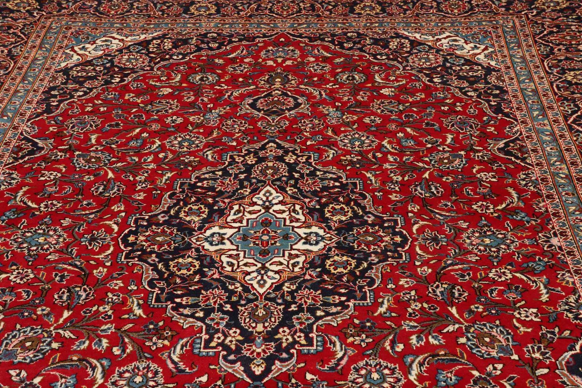 Handgeknüpfter Kashan Perserteppich, 253 × 343 cm, Wolle