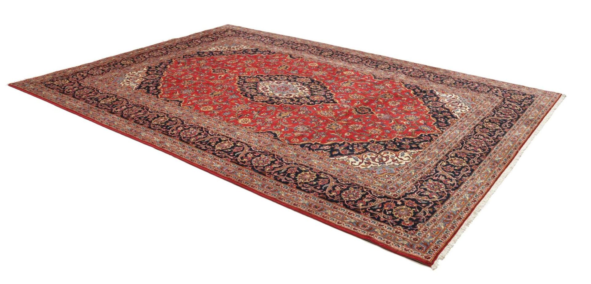 Handgeknüpfter Kashan Perserteppich, 251 × 354 cm, Wolle