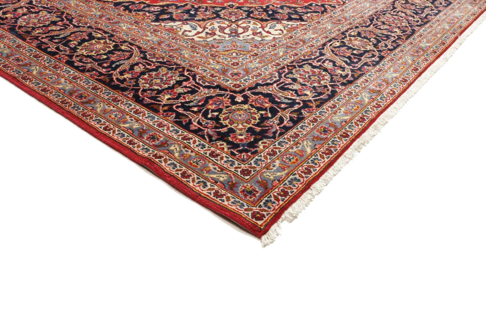 Handgeknüpfter Kashan Perserteppich, 251 × 354 cm, Wolle