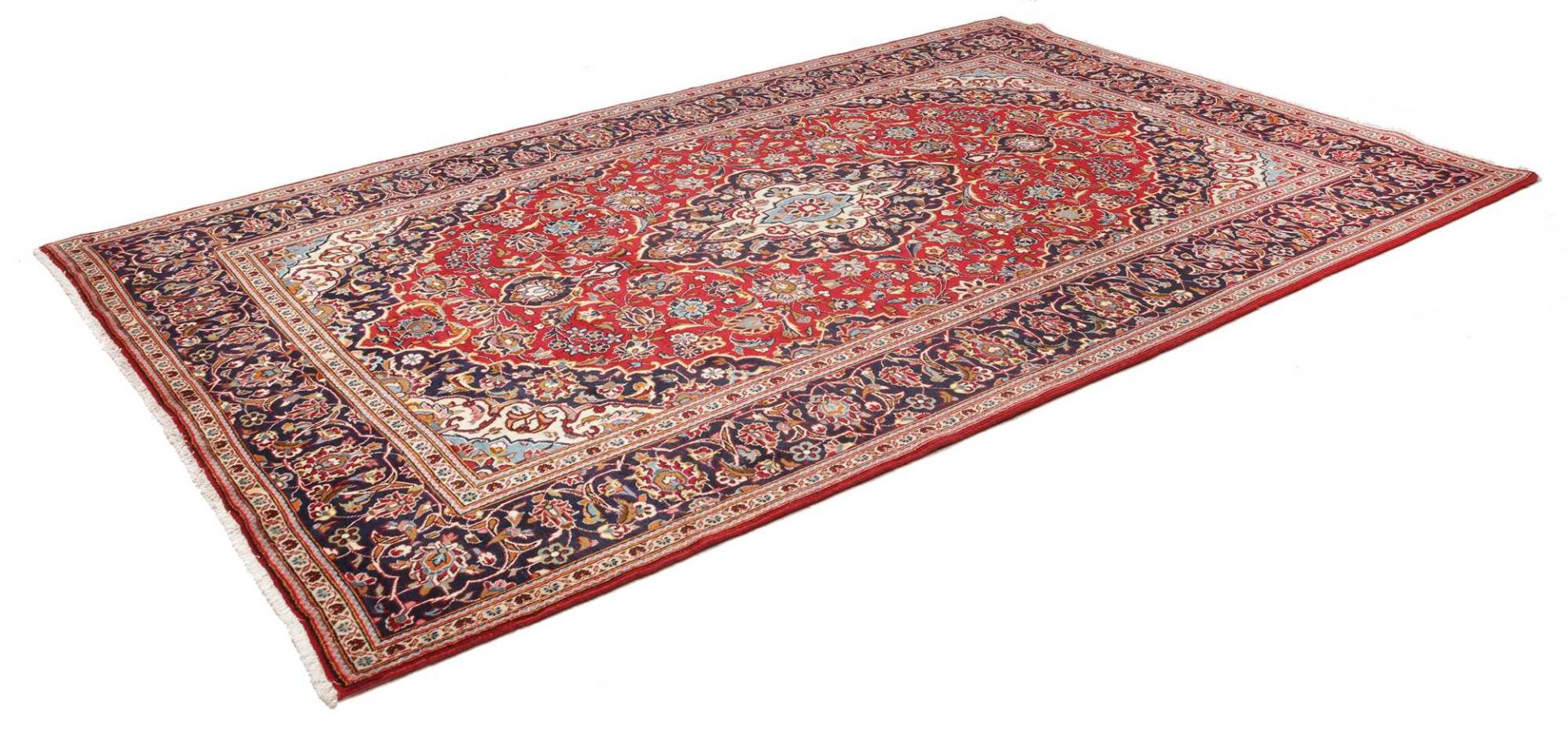 Handgeknüpfter Kashan Perserteppich, 229 × 349 cm, Wolle