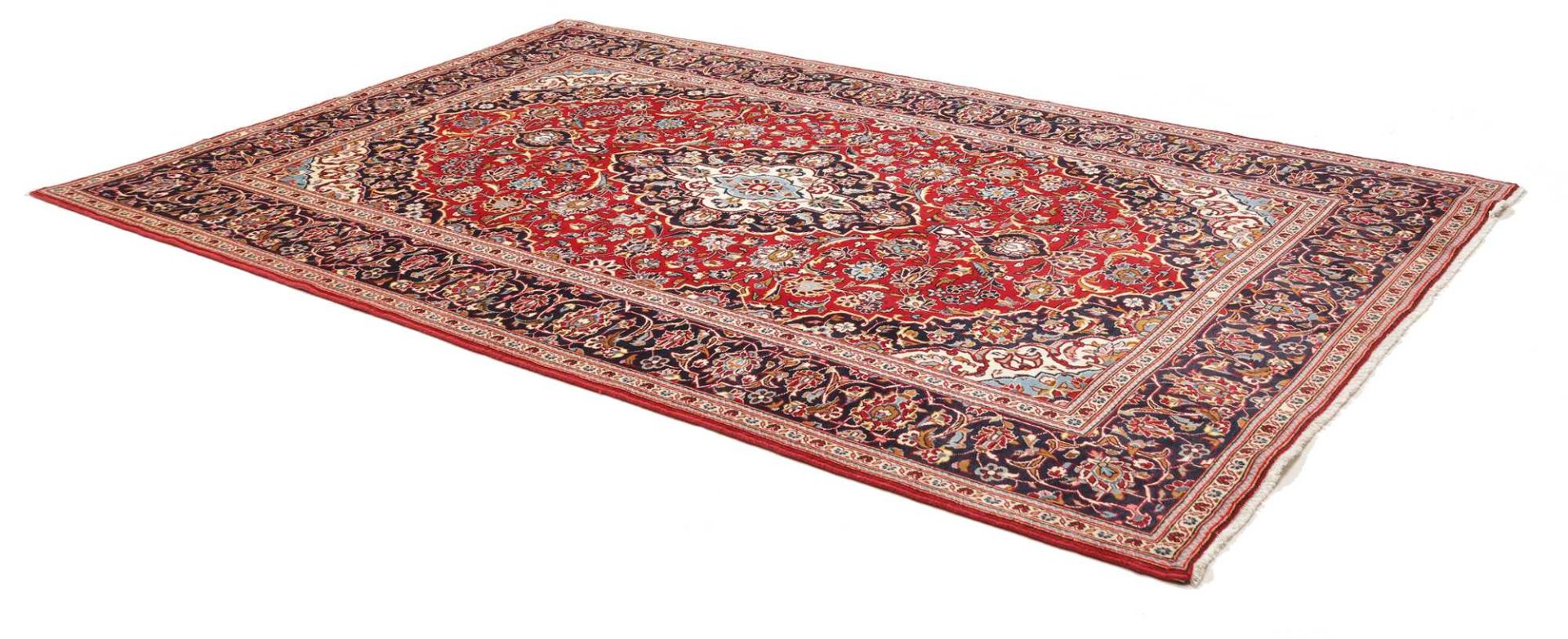 Handgeknüpfter Kashan Perserteppich, 229 × 349 cm, Wolle