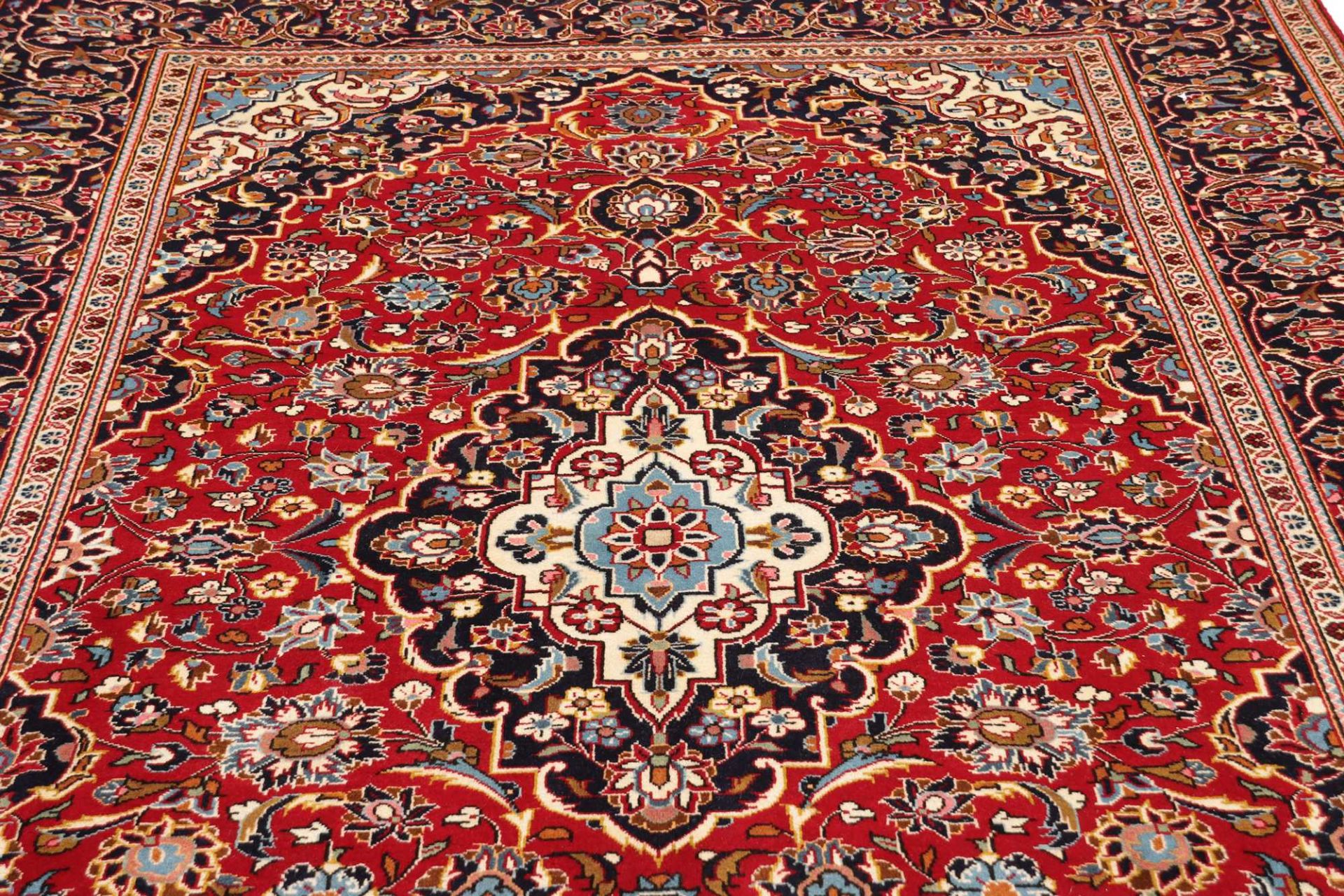 Handgeknüpfter Kashan Perserteppich, 229 × 349 cm, Wolle
