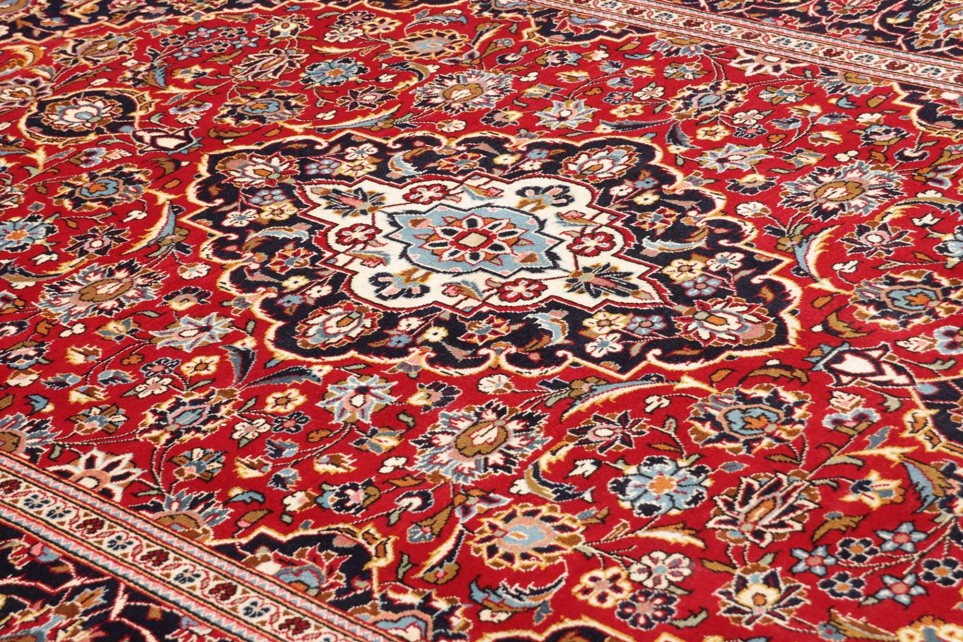 Handgeknüpfter Kashan Perserteppich, 229 × 349 cm, Wolle