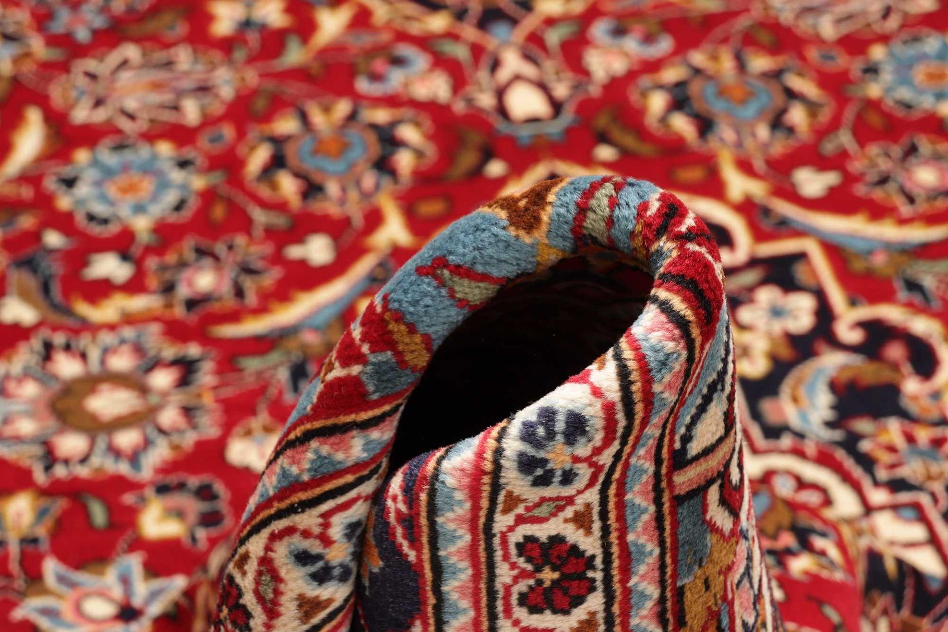 Handgeknüpfter Kashan Perserteppich, 229 × 349 cm, Wolle