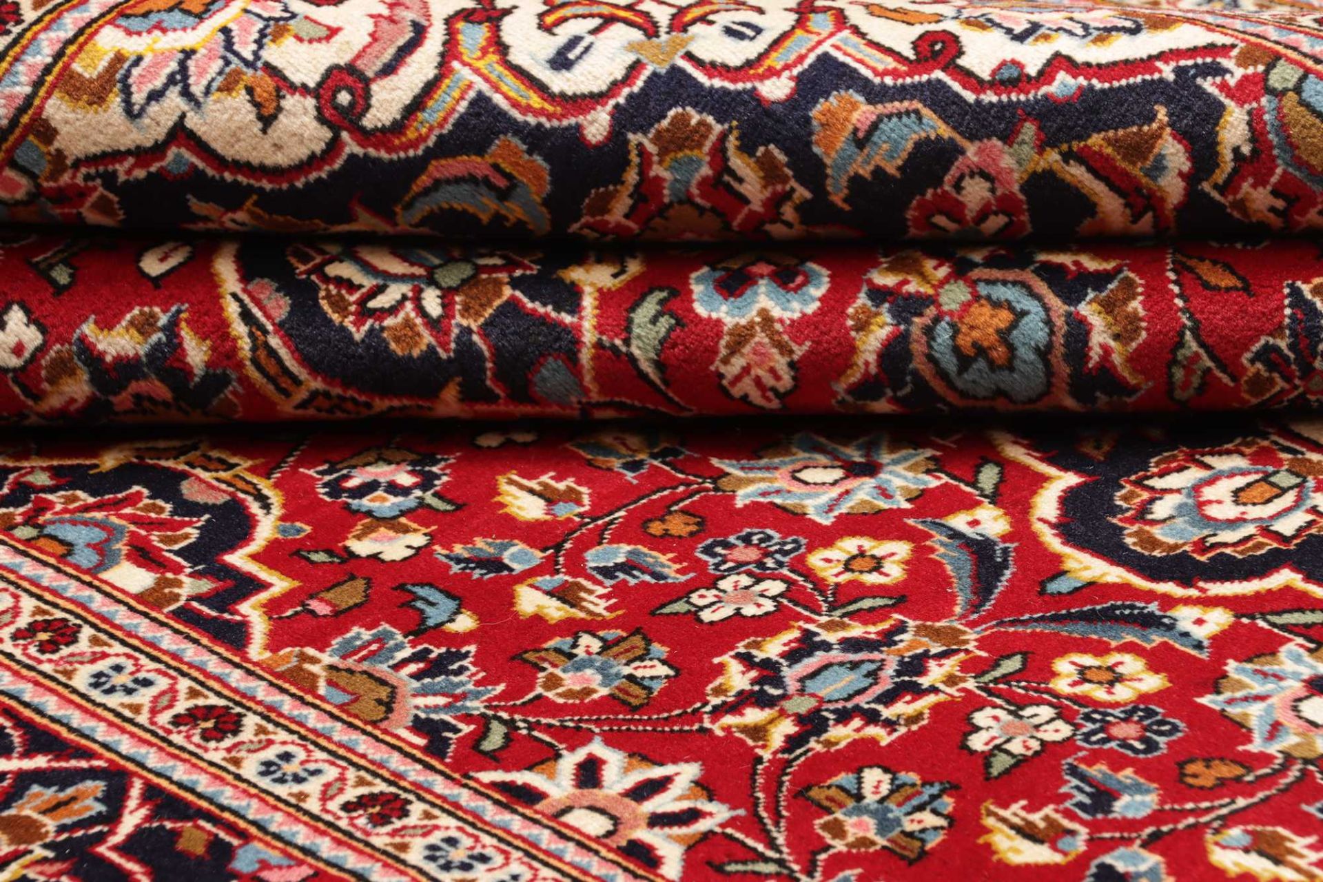 Handgeknüpfter Kashan Perserteppich, 229 × 349 cm, Wolle