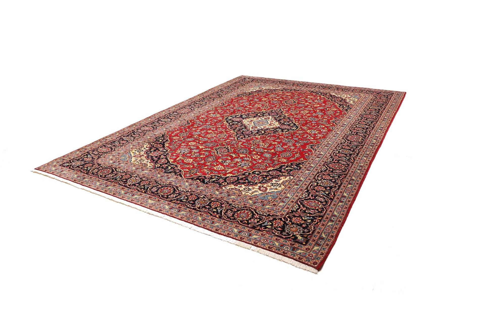 Handgeknüpfter Kashan Perserteppich, 258 × 347 cm, Wolle