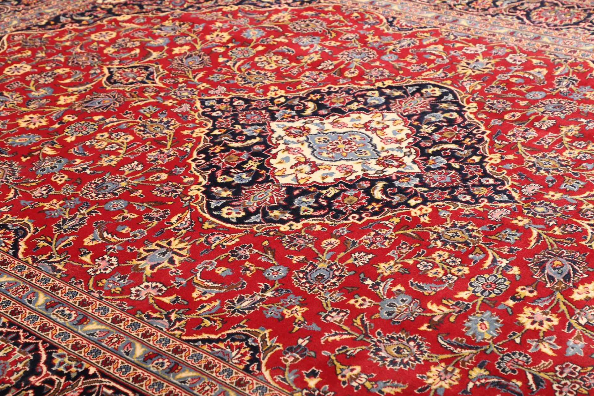 Handgeknüpfter Kashan Perserteppich, 258 × 347 cm, Wolle