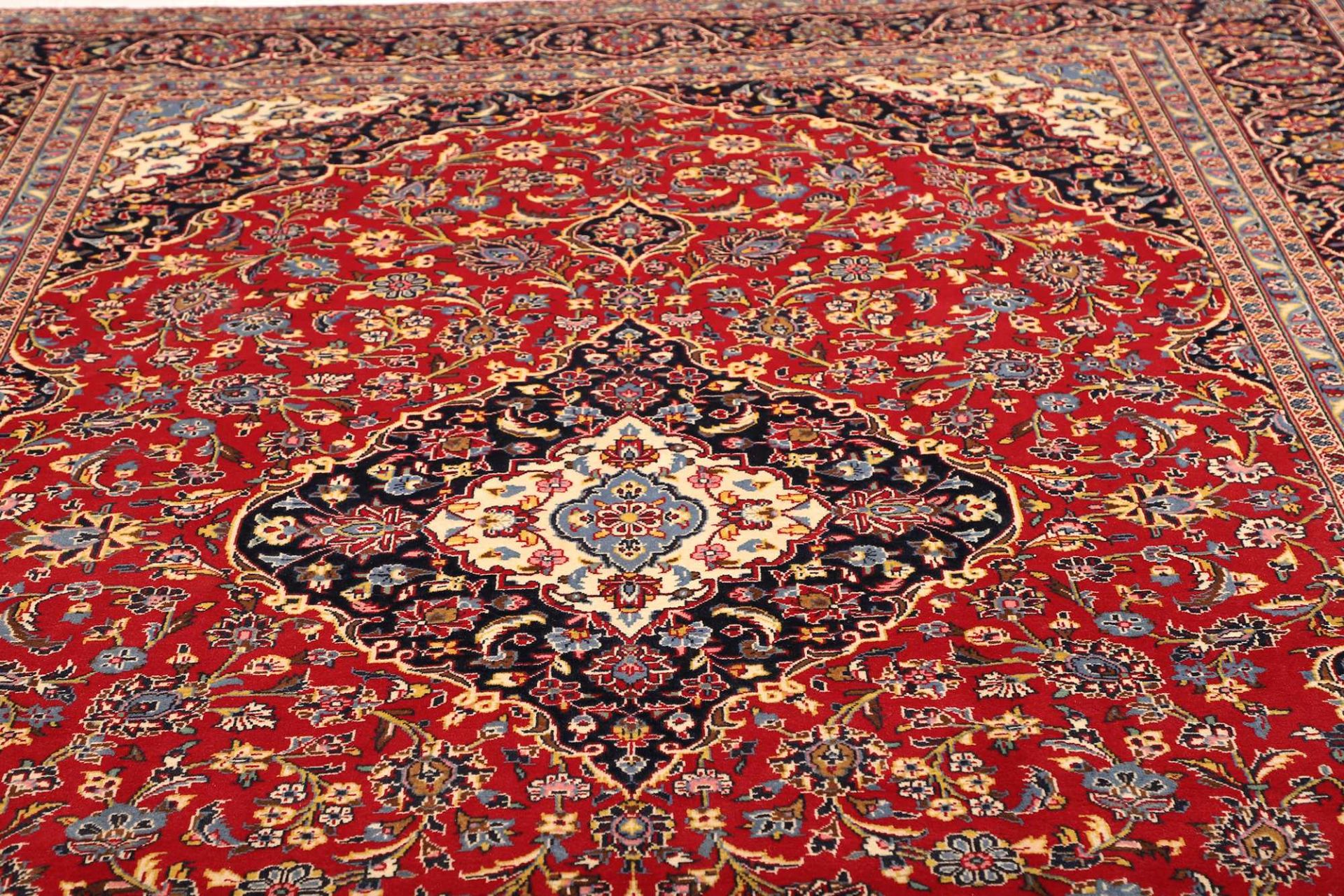 Handgeknüpfter Kashan Perserteppich, 258 × 347 cm, Wolle